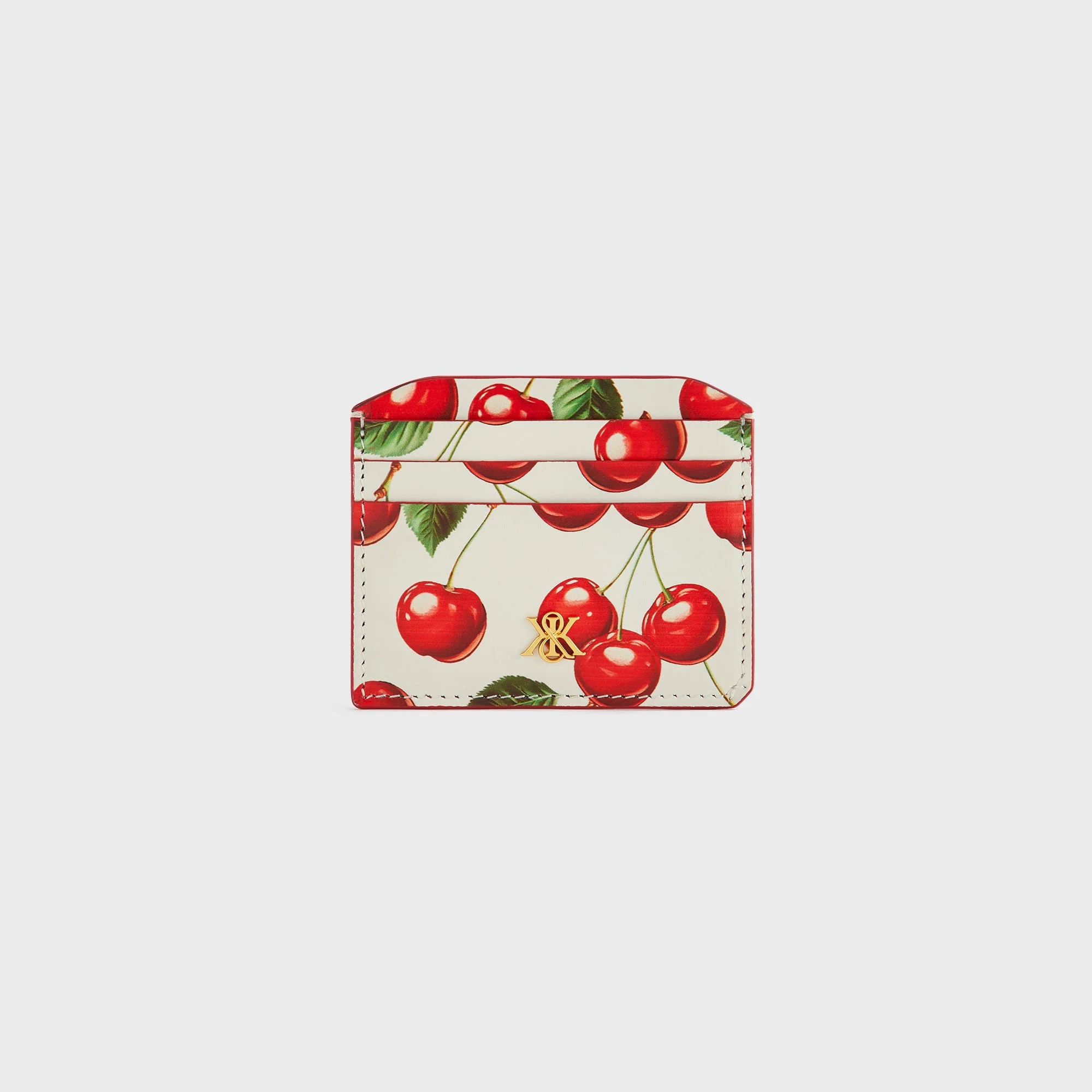 Kith Women Tossed Cherries Notch 6CC Card Case - Sandrift