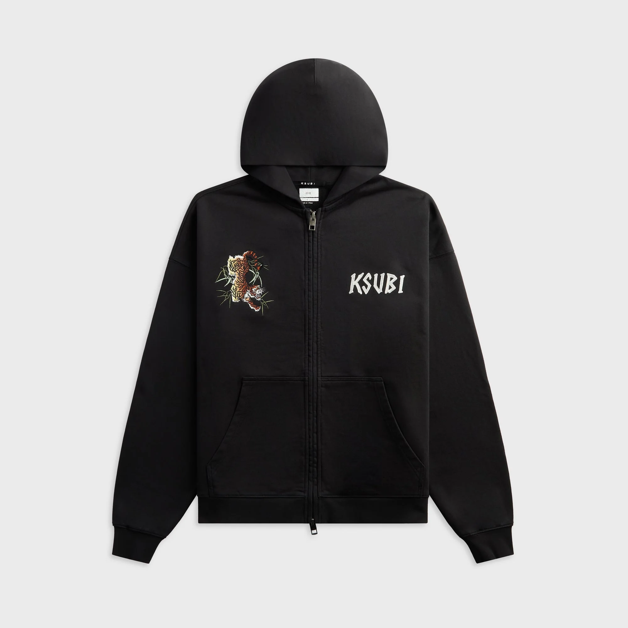 Ksubi Stay Up Ekcess Zip Hoodie - Faded Black