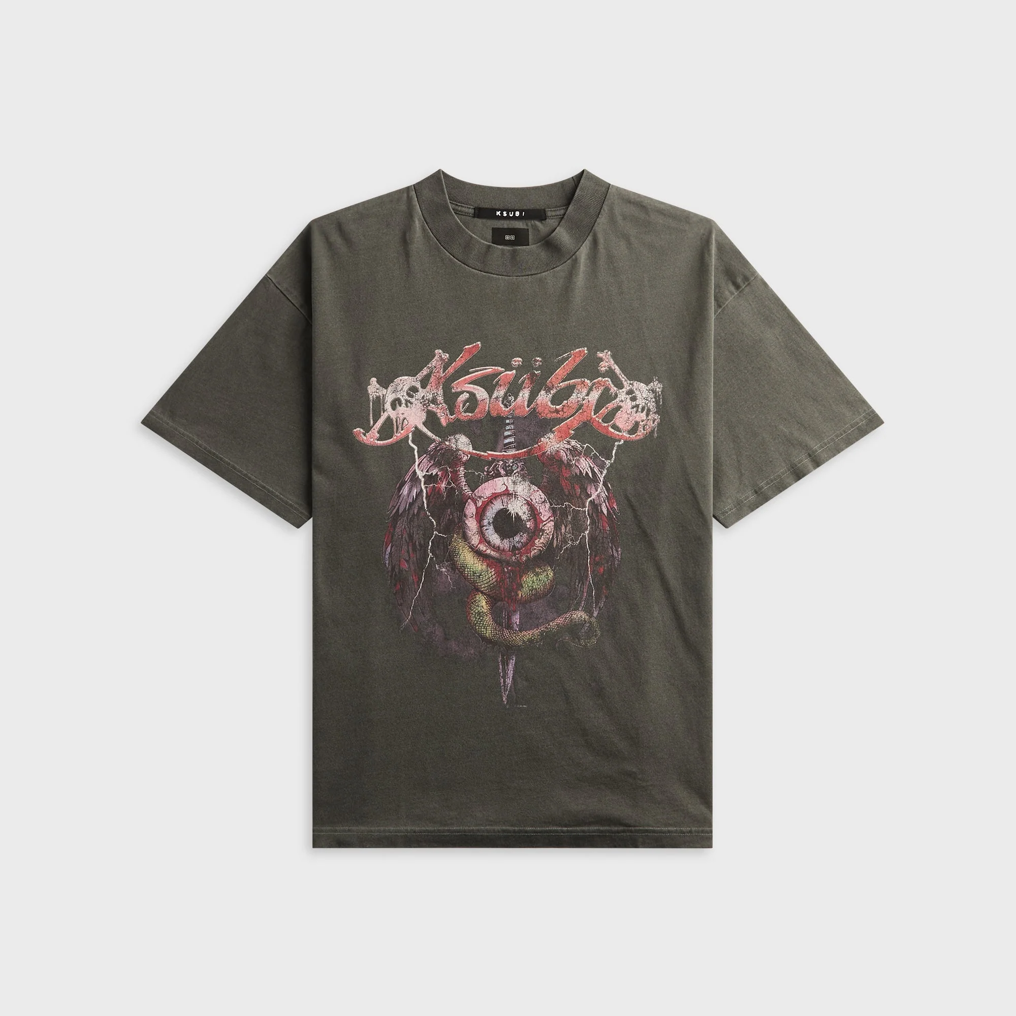 Ksubi Legend Ekcess Short Sleeve Tee - Charcoal