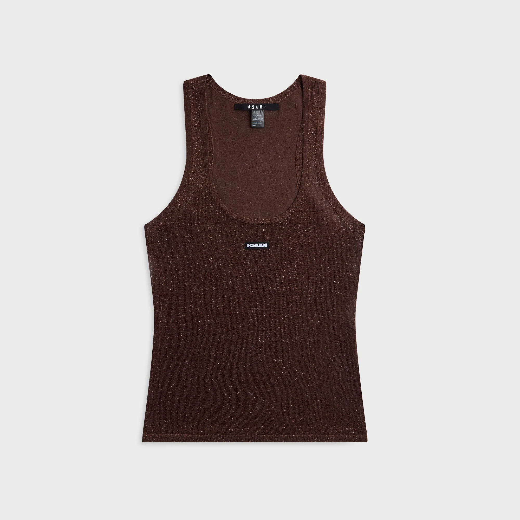 Ksubi Origin Knit Tank Top - Stone Lurex