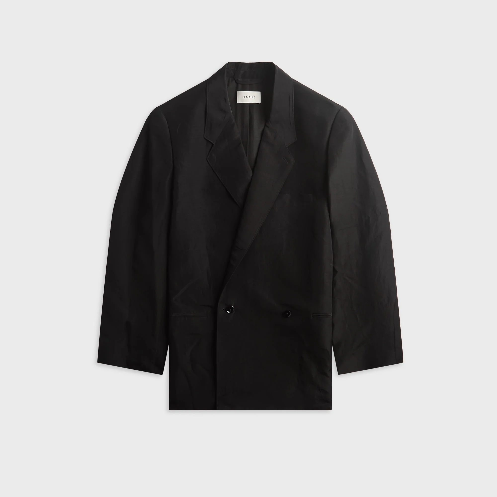 Lemaire Soft Tailoring Double Breasted Coat - Black