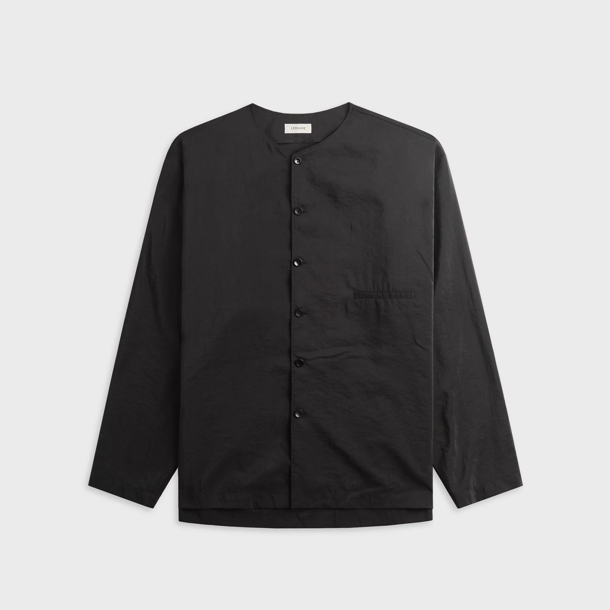 Lemaire V-Neck Shirt - Black