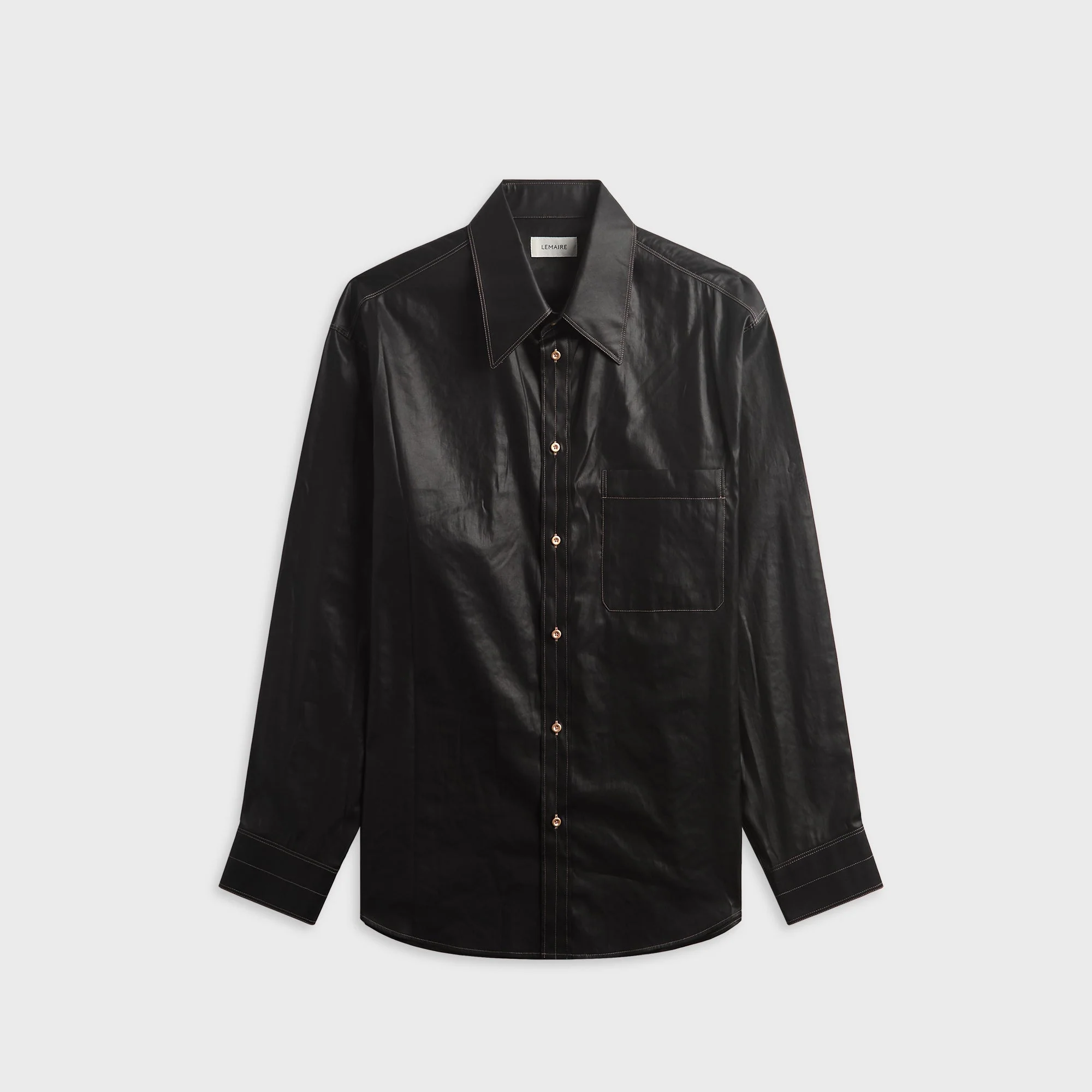 Lemaire Long Sleeve Shirt - Caviar