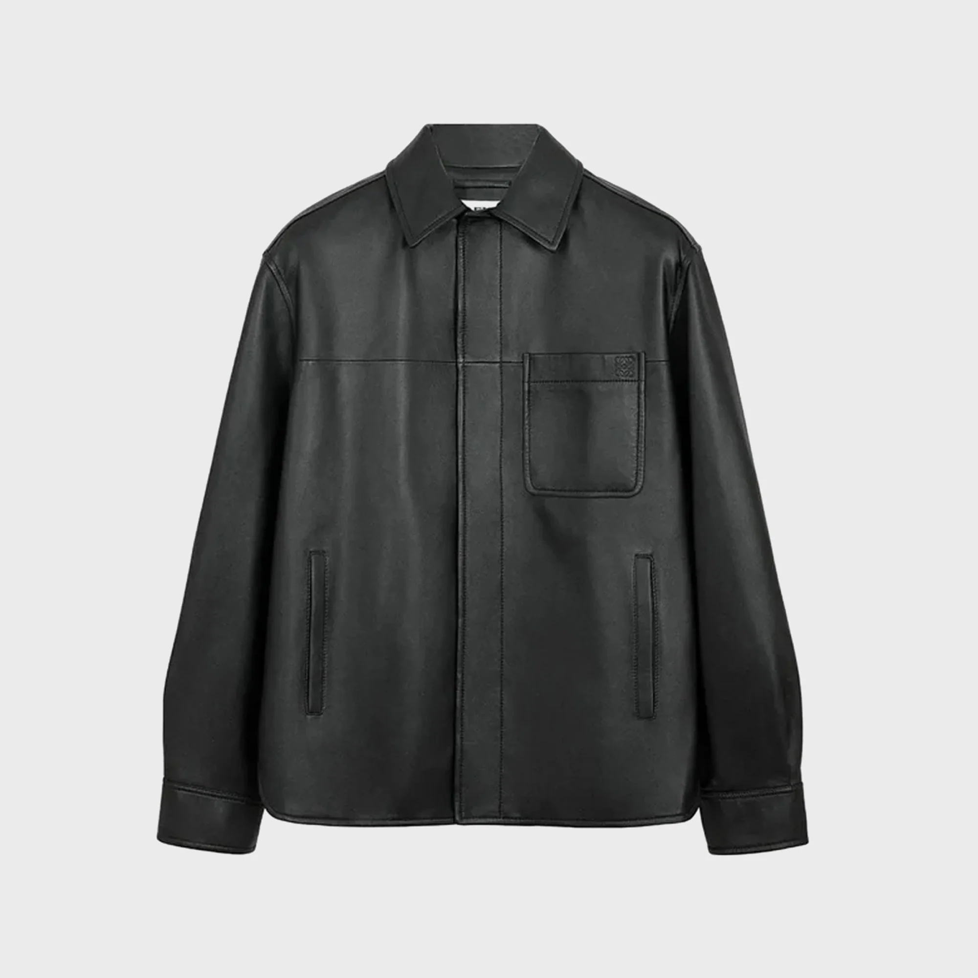 Loewe Overshirt in Nappa Lambskin - Black