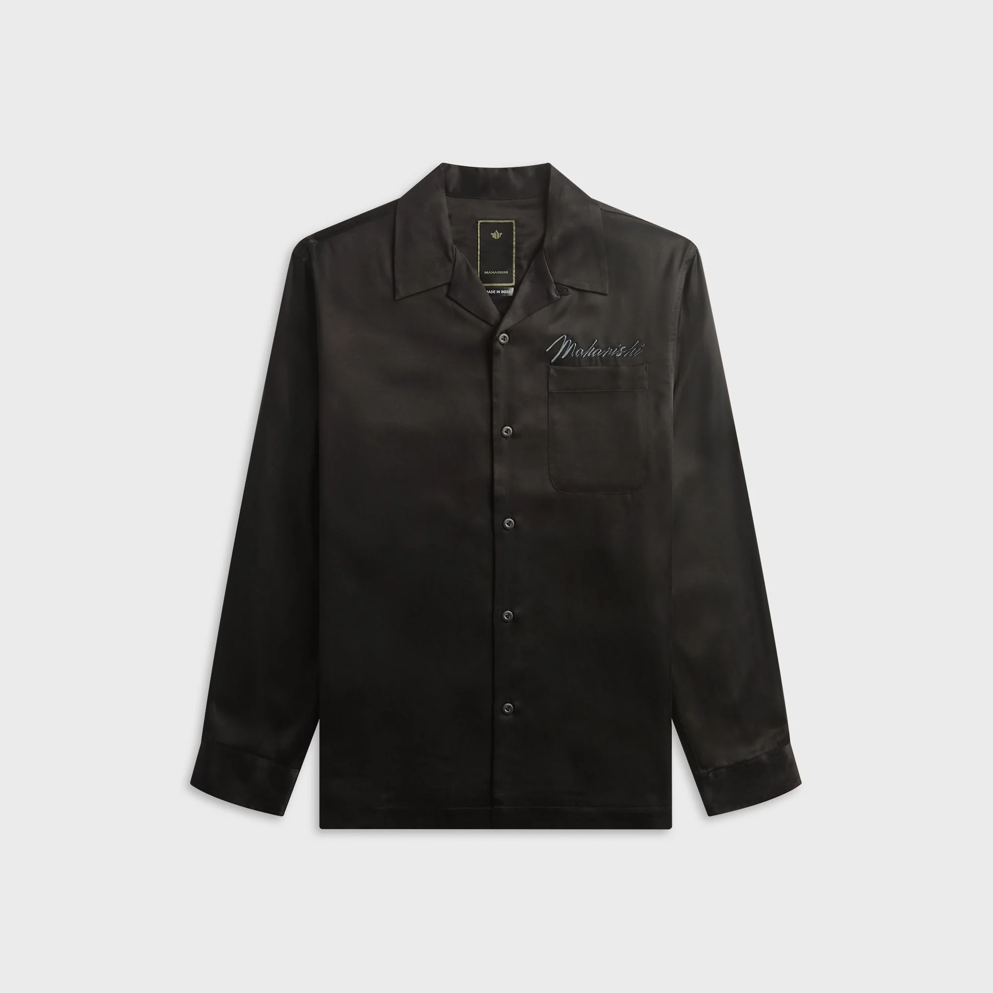 Maharishi 7365 Ascending Dragon Cupro Shirt - Black