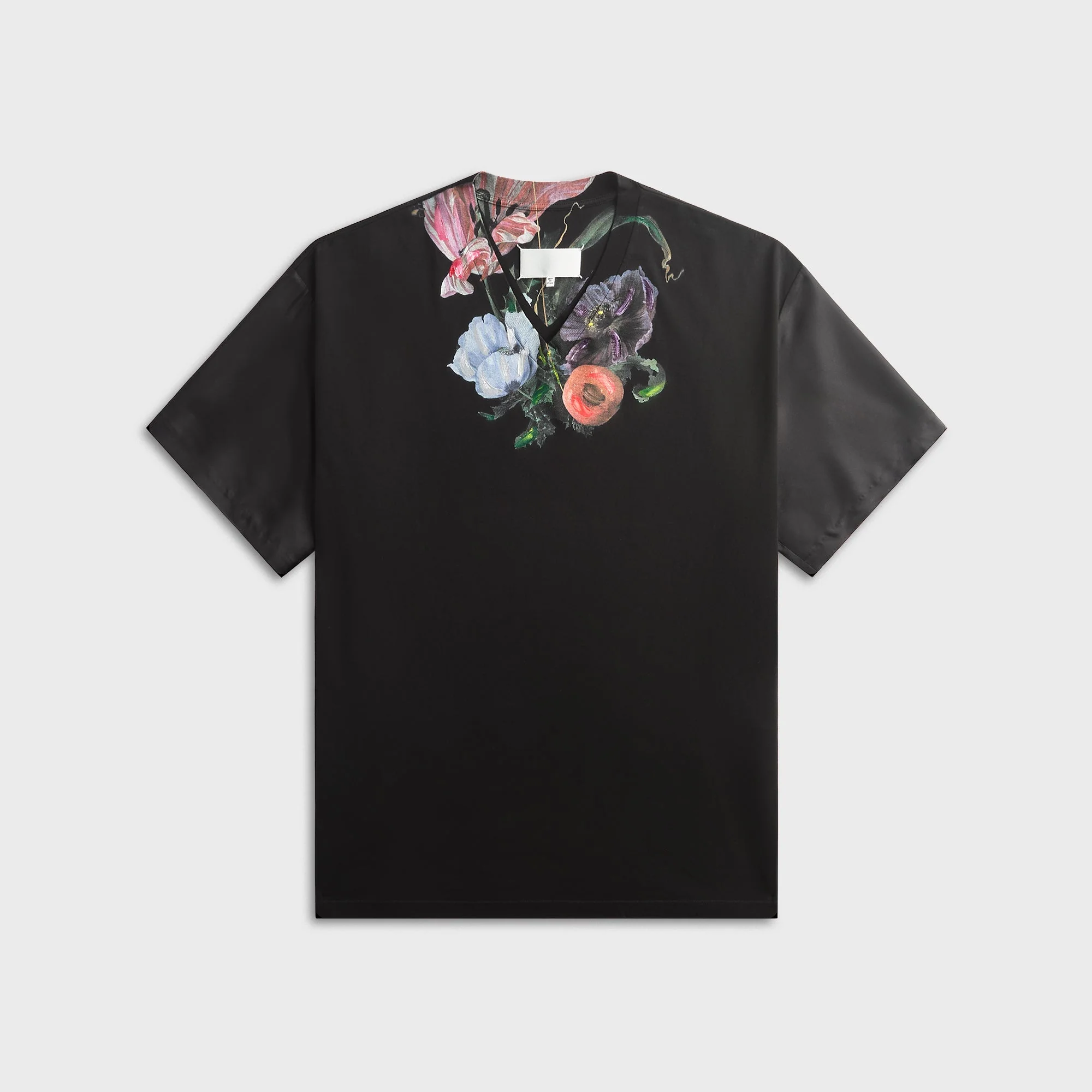 Maison Margiela Flower Cotton-Silk Tee - Black