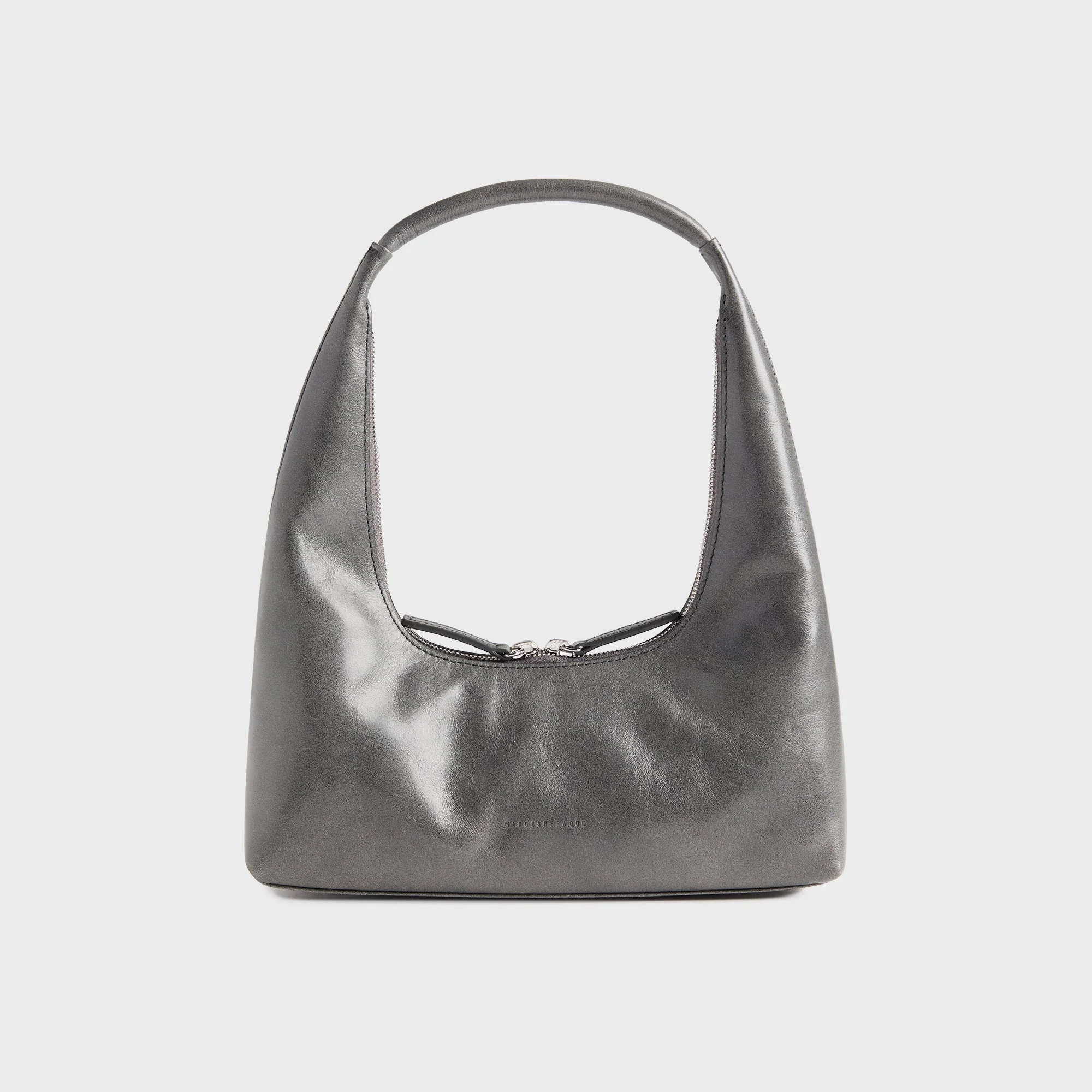 MARGESHERWOOD Hobo Shoulder Bag - Grey Semi Vegetable