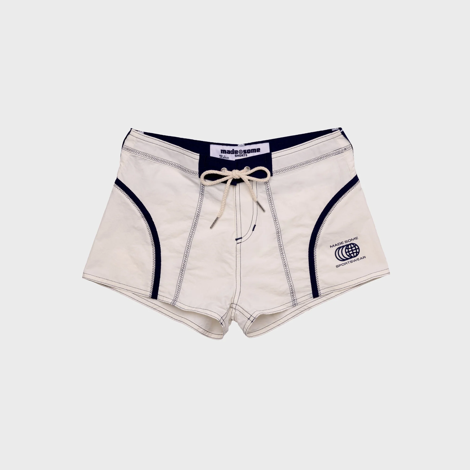 Made Some Short Short - White / Navy