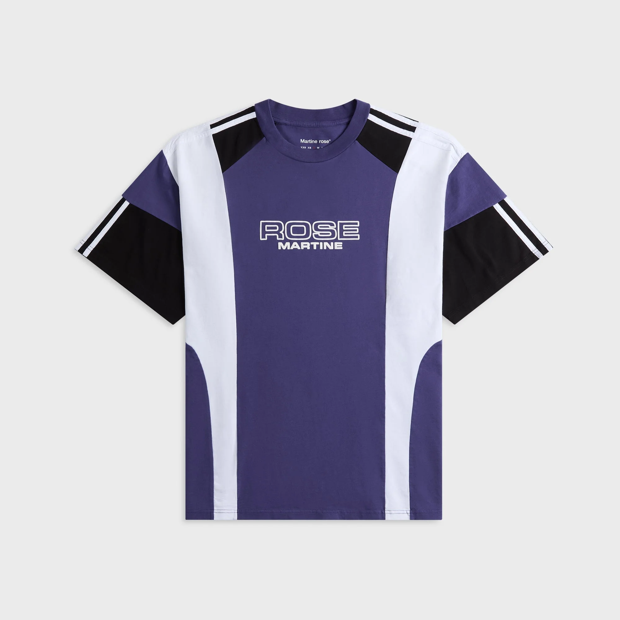 Martine Rose Oversized Panelled Tee - Purple Indigo