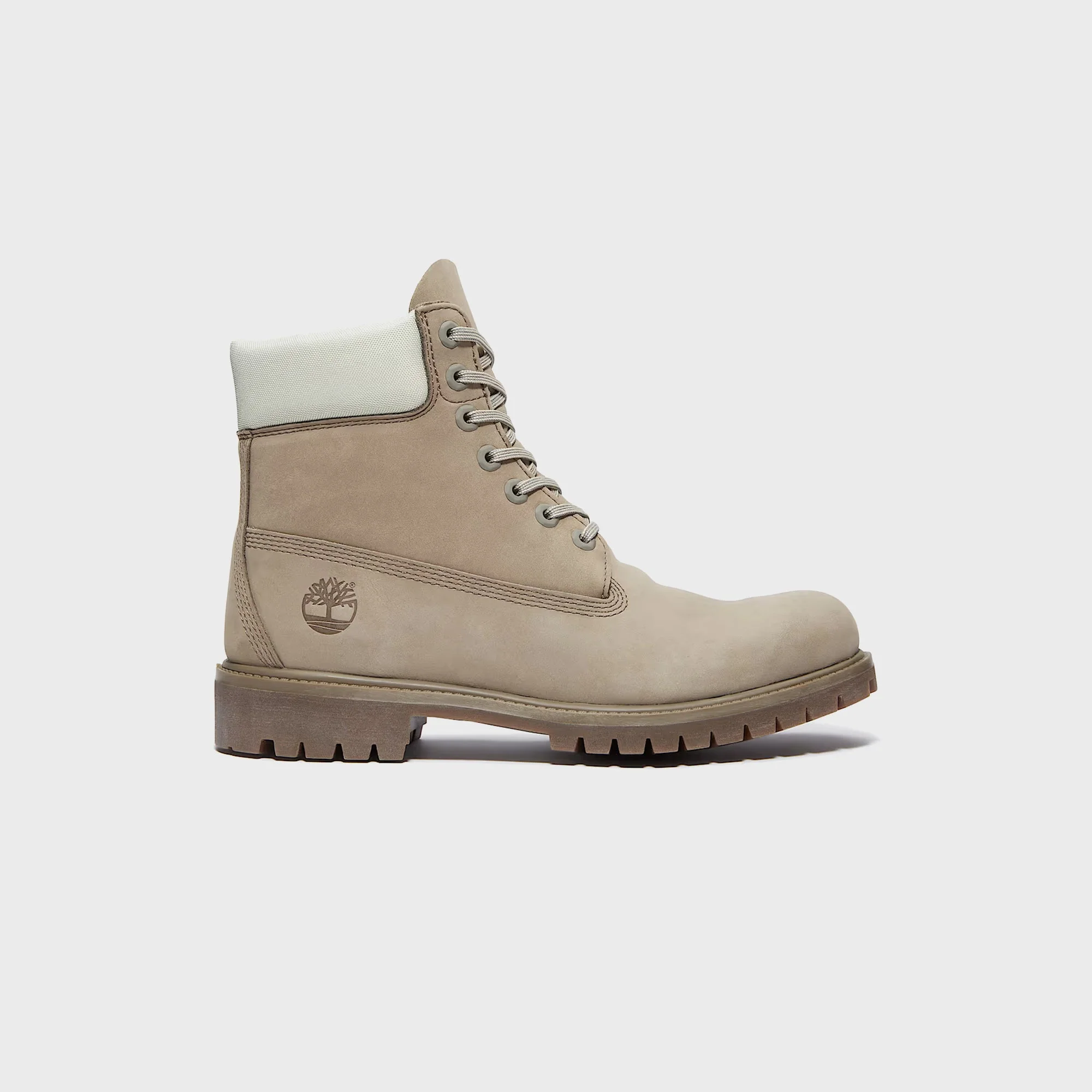 Timberland Premium 6-Inch Waterproof Boot - Grey Nubuck / Light Green