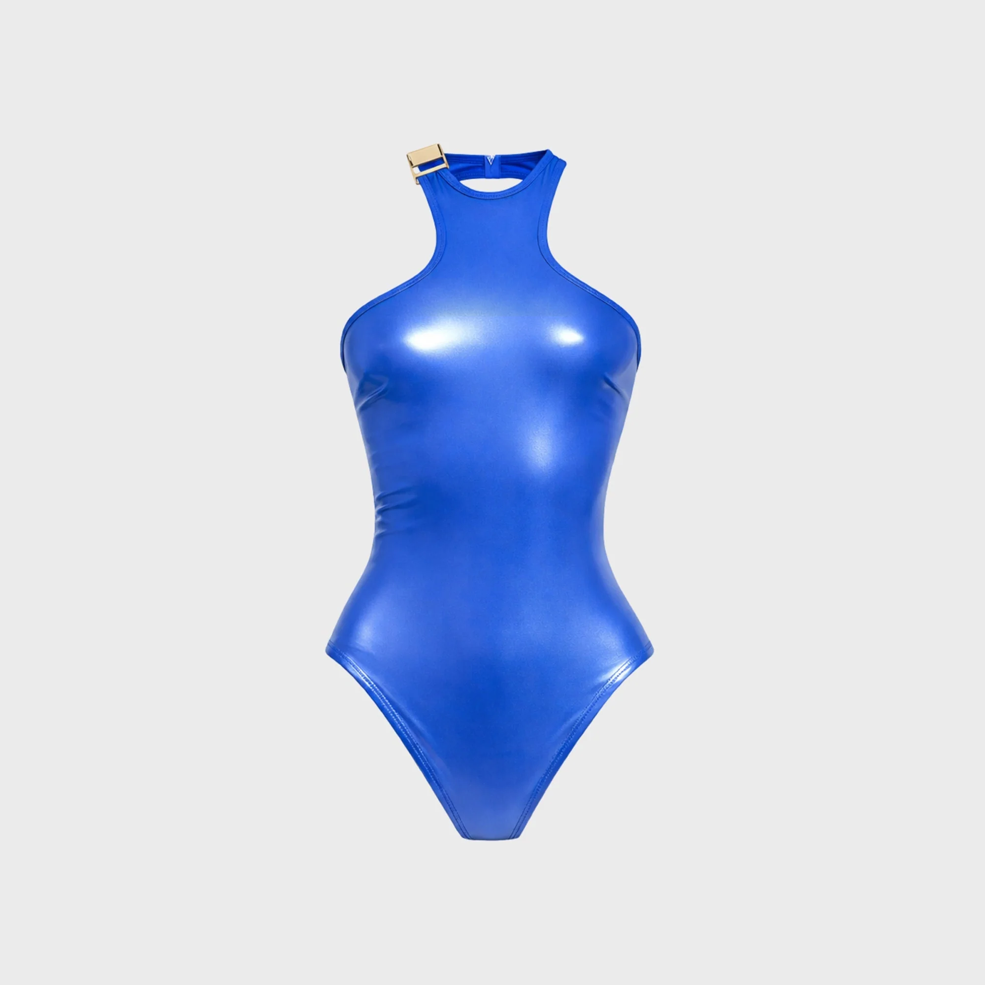Naranja Furcado High Neck One Piece - Cobalt