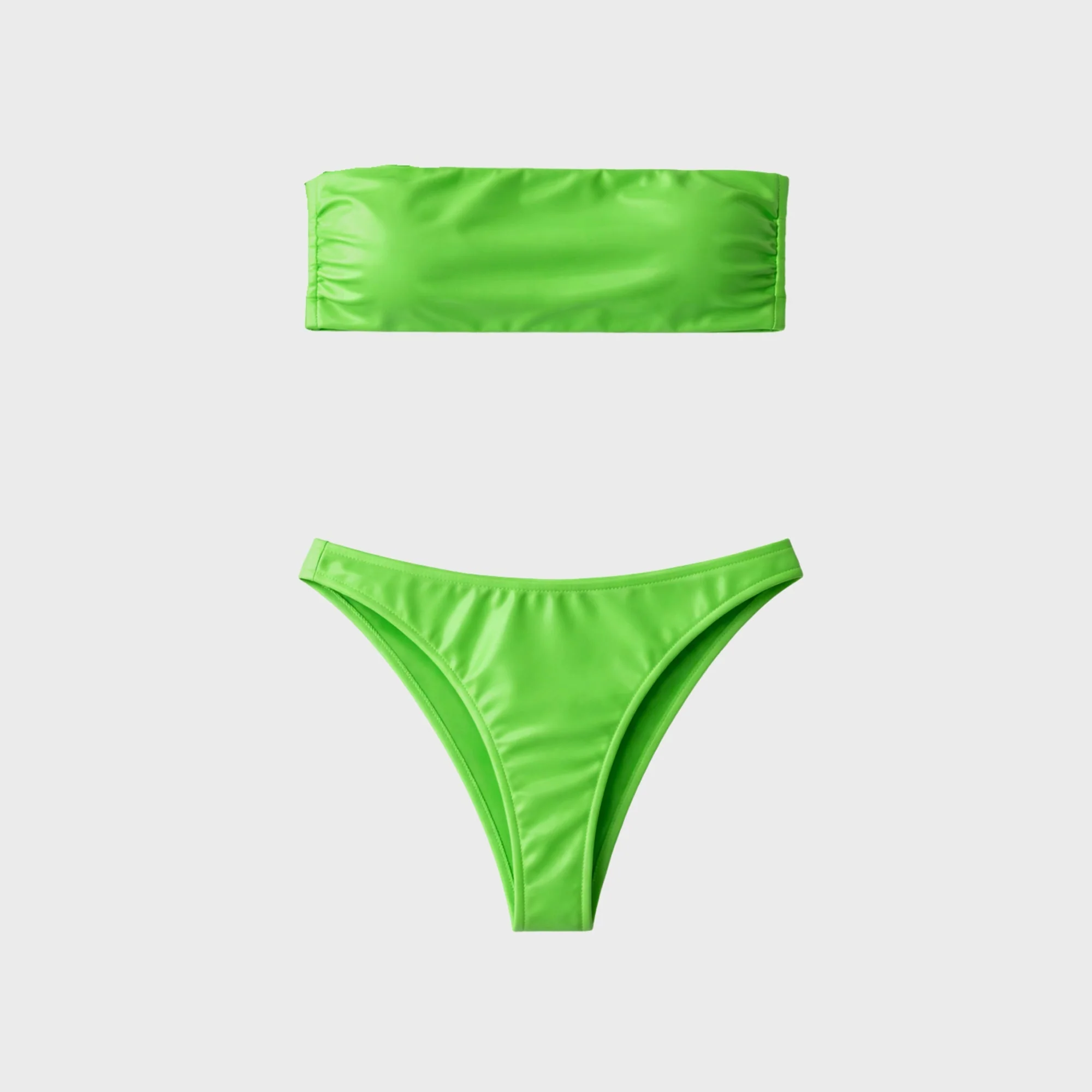 Naranja Furcado Bandeau Set - Green