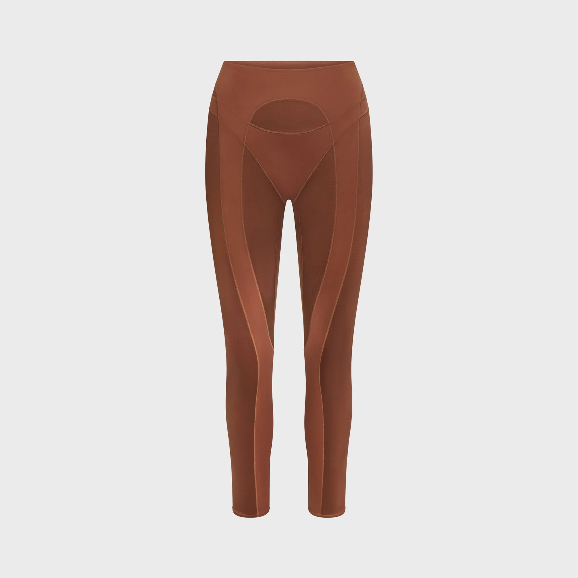 NikeSKIMS Satin Shine Paneled Legging - Carob Brown