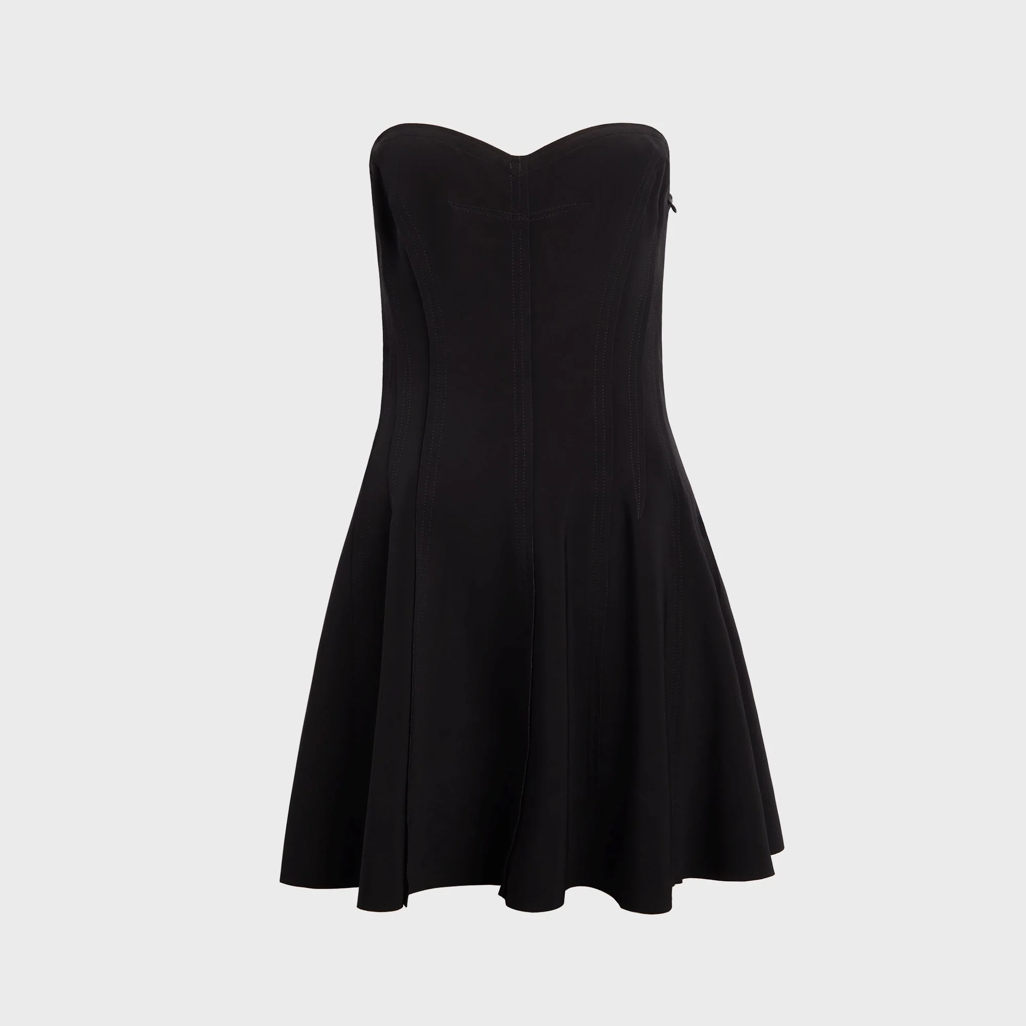 Norma Kamali Strapless Grace Mini Dress - Black