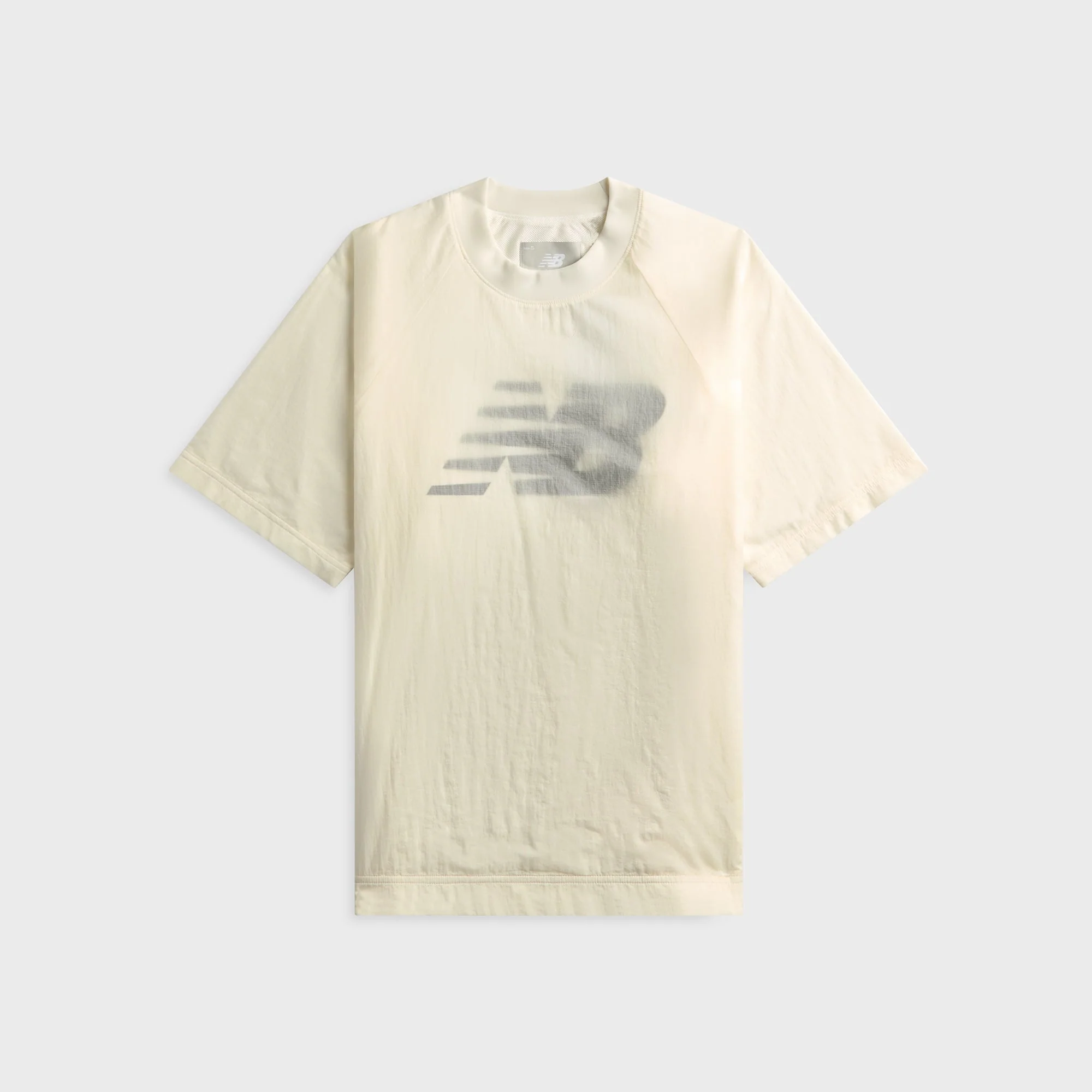 New Balance Grey Double Layer Tee - Sea Salt / White