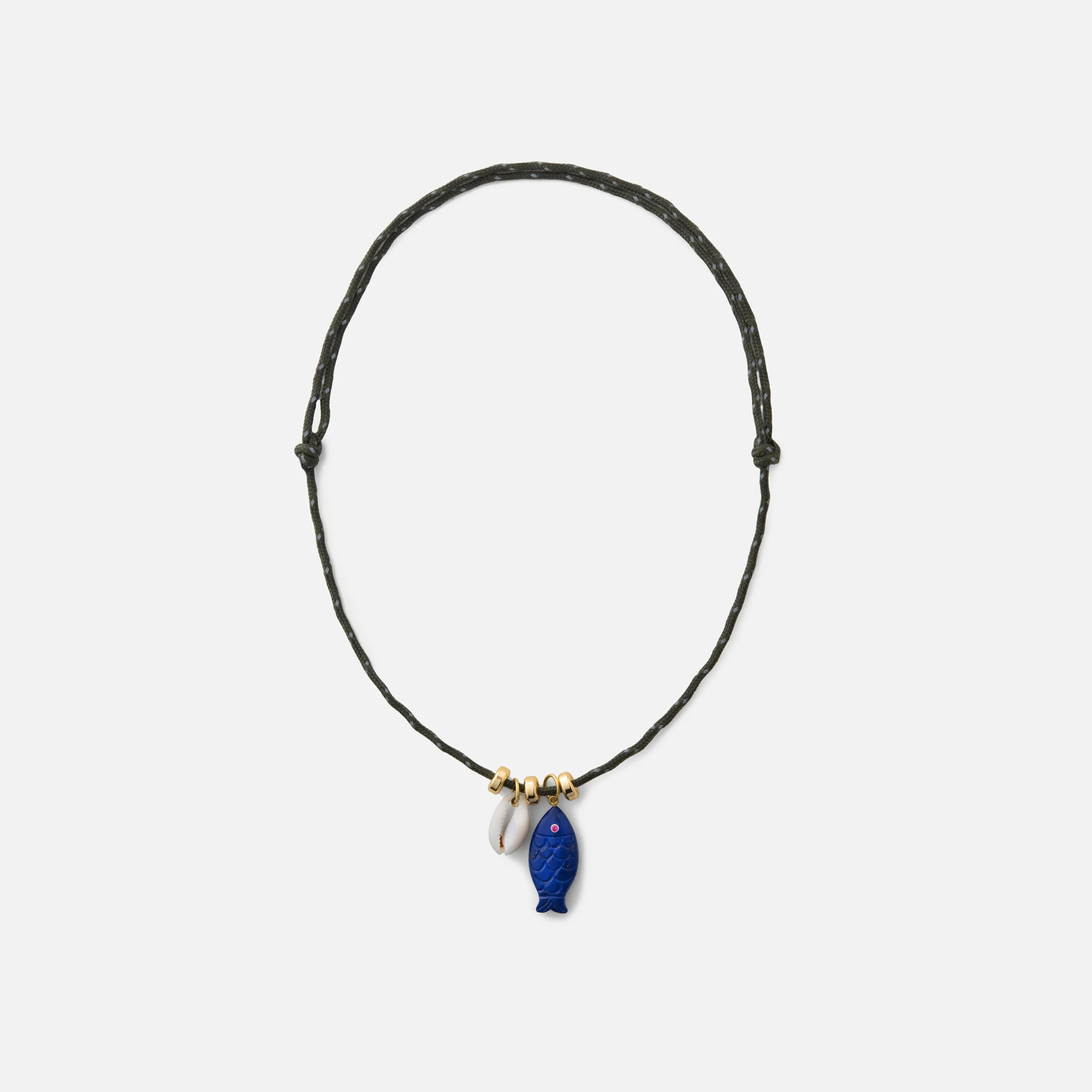 Eliou Ollie Lapis Fish Pendant Necklace - Multi