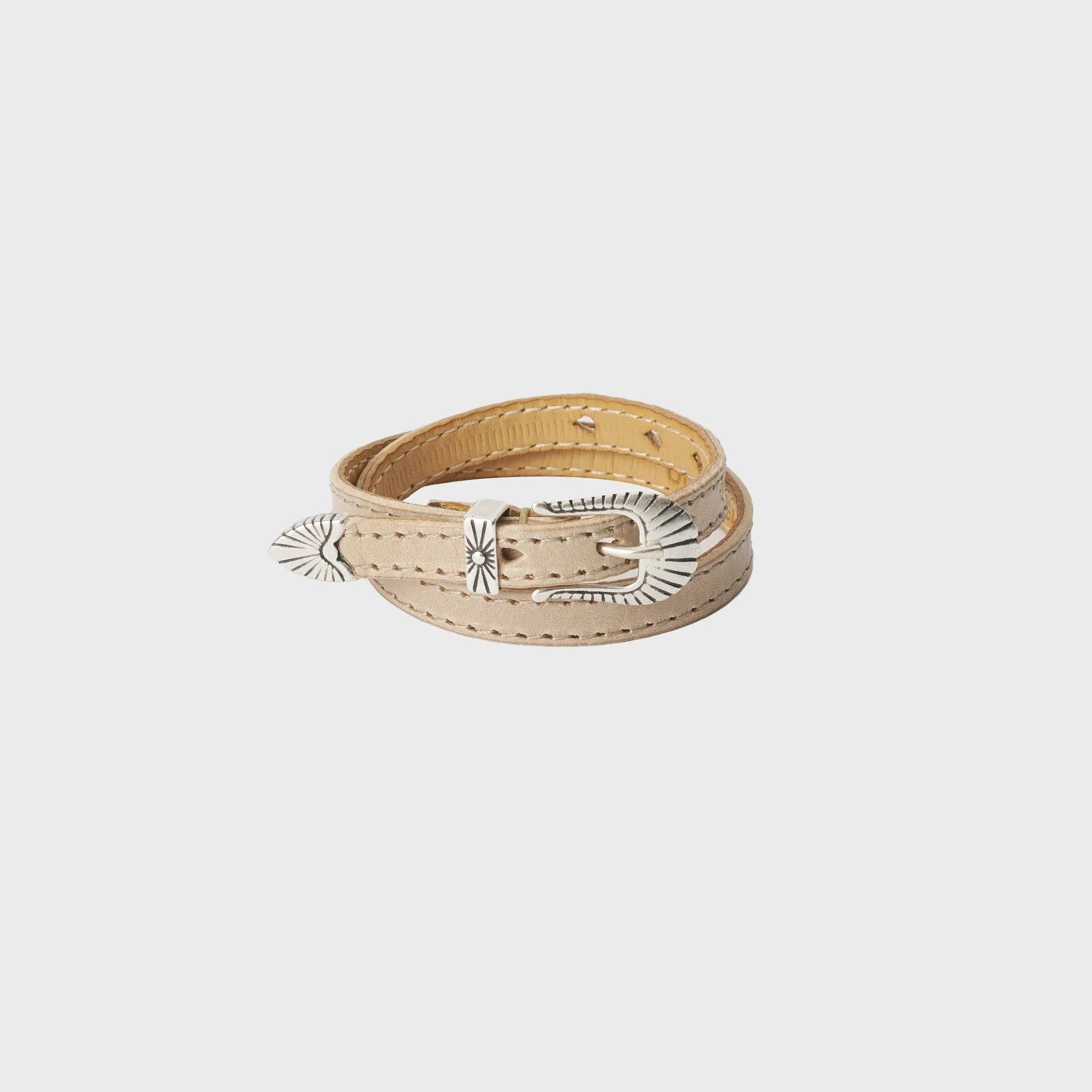 Our Legacy Cowboy Wrap Around Bracelet - Deep Ecru Leather
