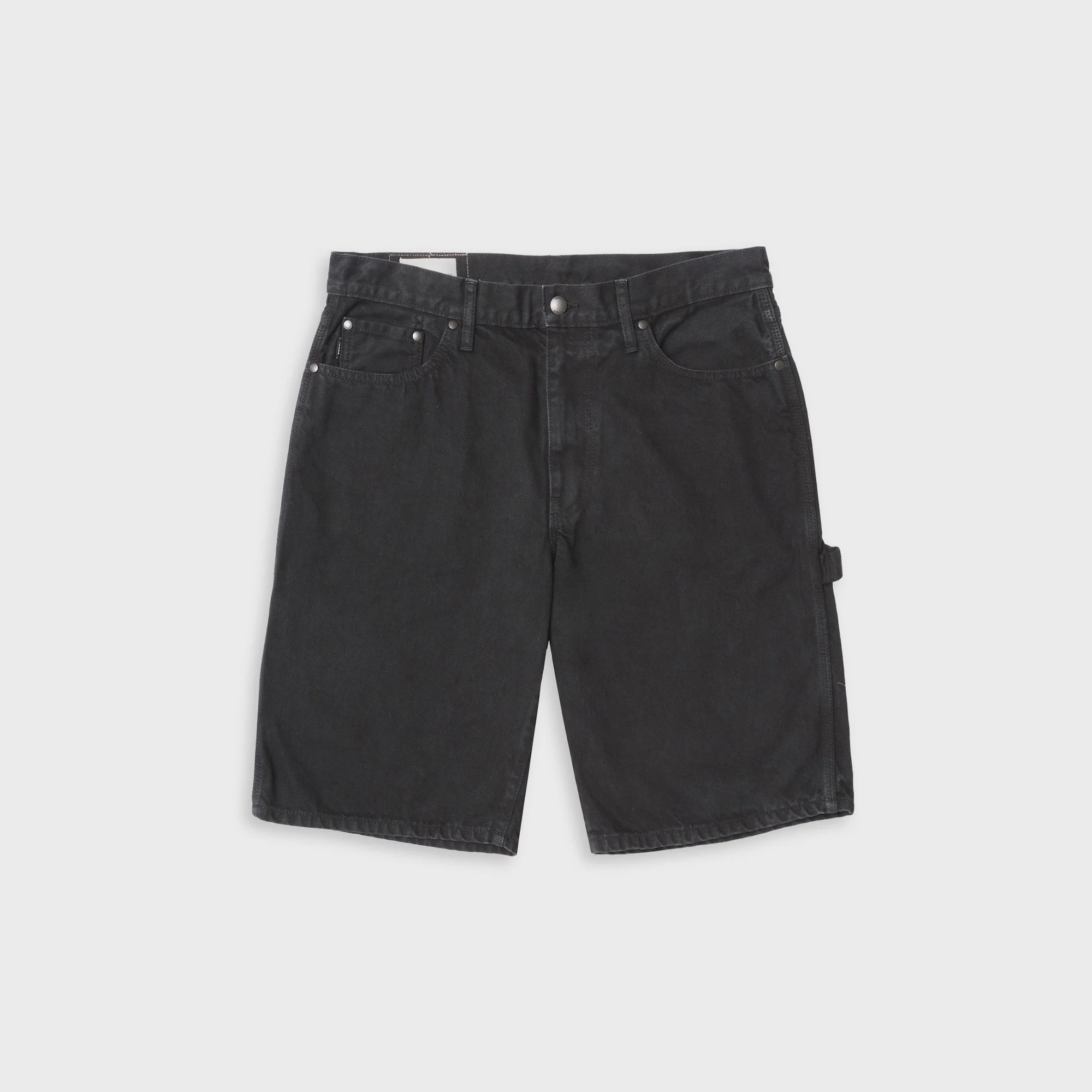 vowels Overdyed Painter Short - Black