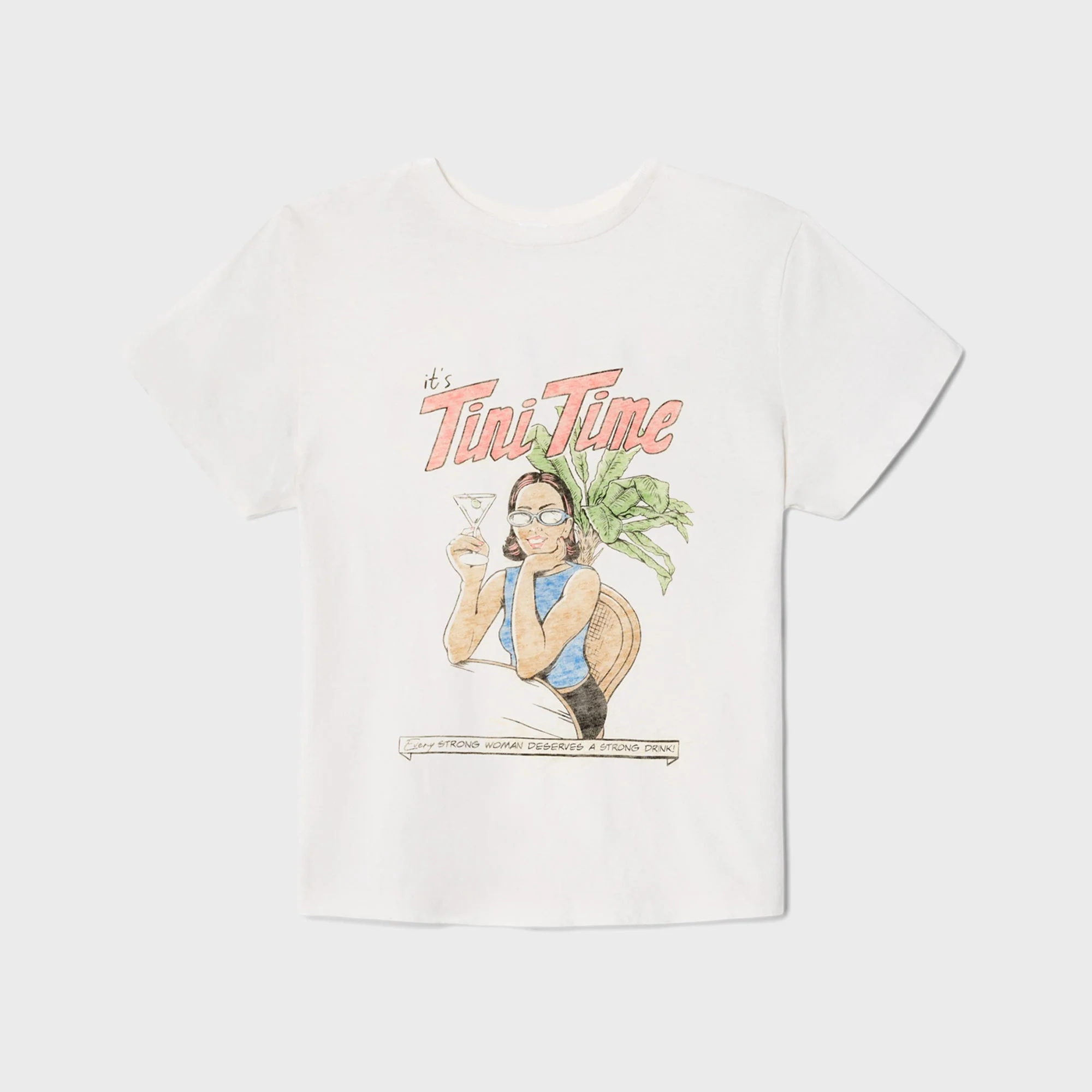 ReDone Classic Tee Tini Time Tee - Vintage White