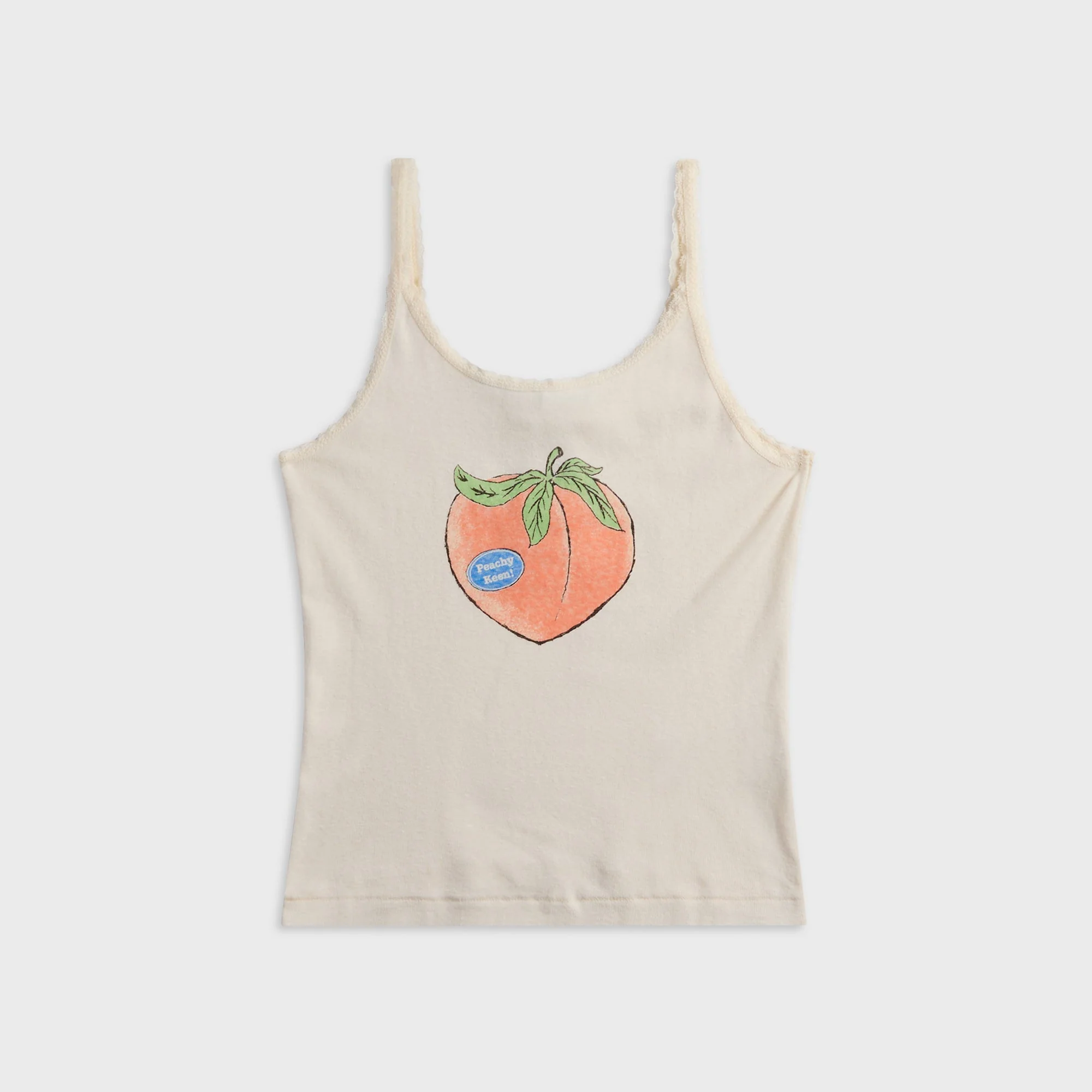ReDone Lace Strap Tank Top - Peachy Keen