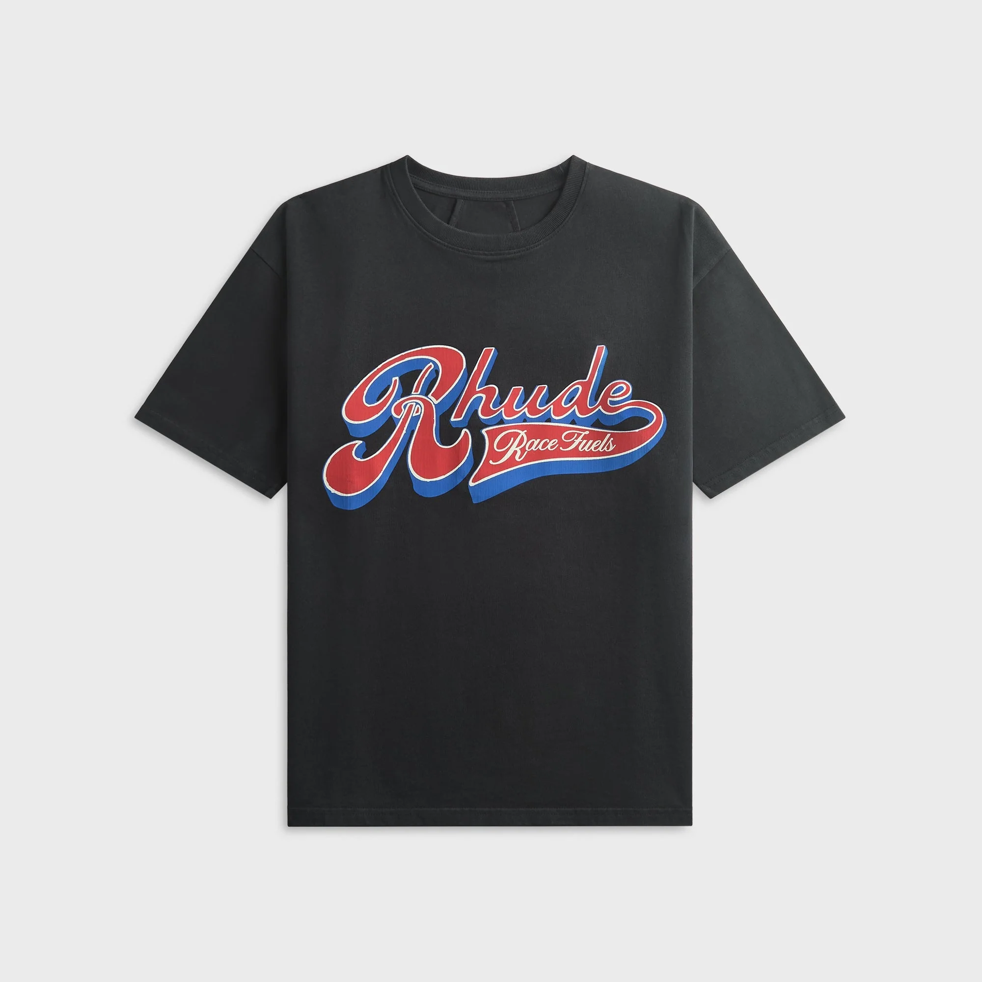 Rhude Pit Stop Tee - Vintage Black / Red / Blue
