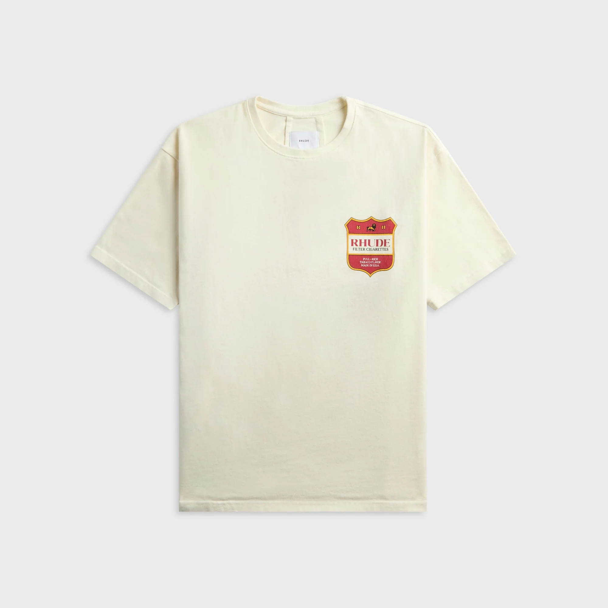 Rhude Filtaro Crest Tee - Vintage White / Red / Yellow