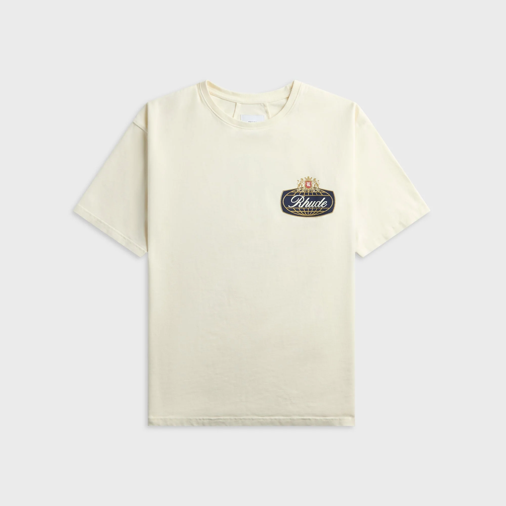 Rhude Safari Crest Tee - Vintage White / Blue / Red