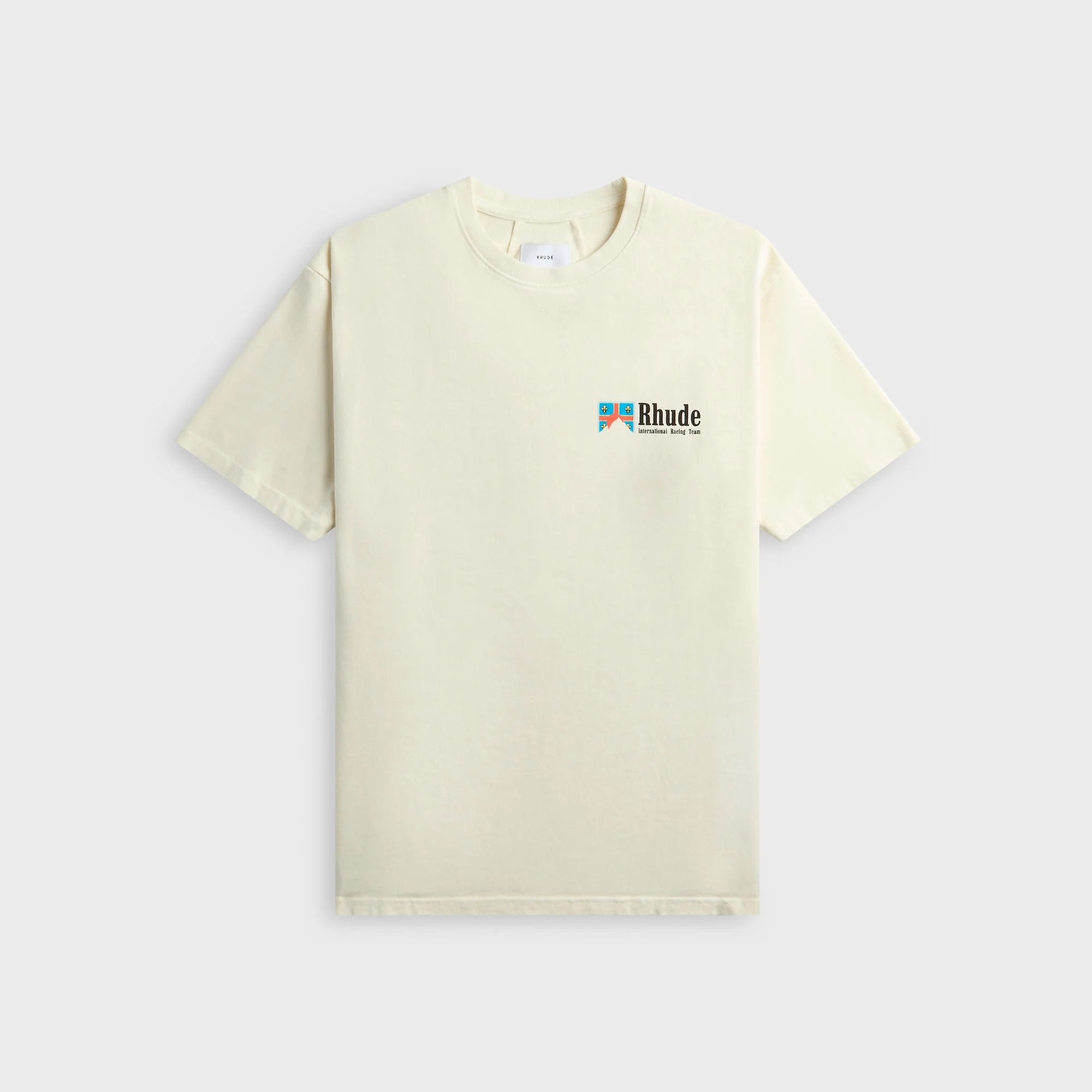 Rhude Clermont-Ferrand Intl Racing Tee - Vintage White / Black