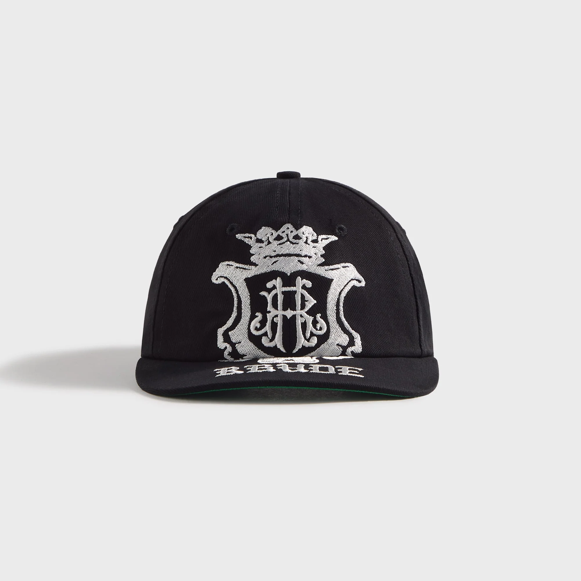 Rhude Grand Cru Crest Curved Brim Cap - Black / White