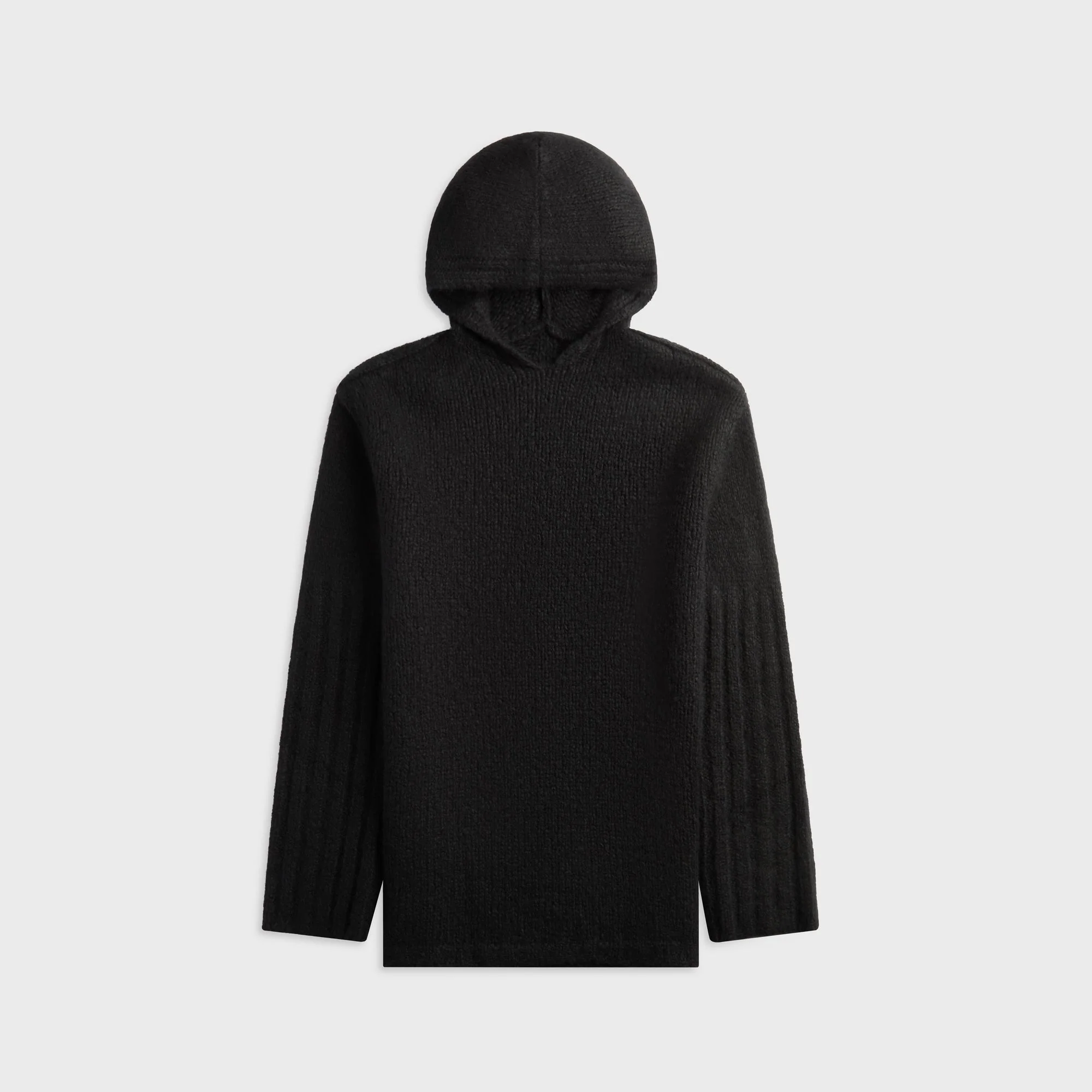 Rick Owens Hooded Cashmere and Silk Sweater - Black