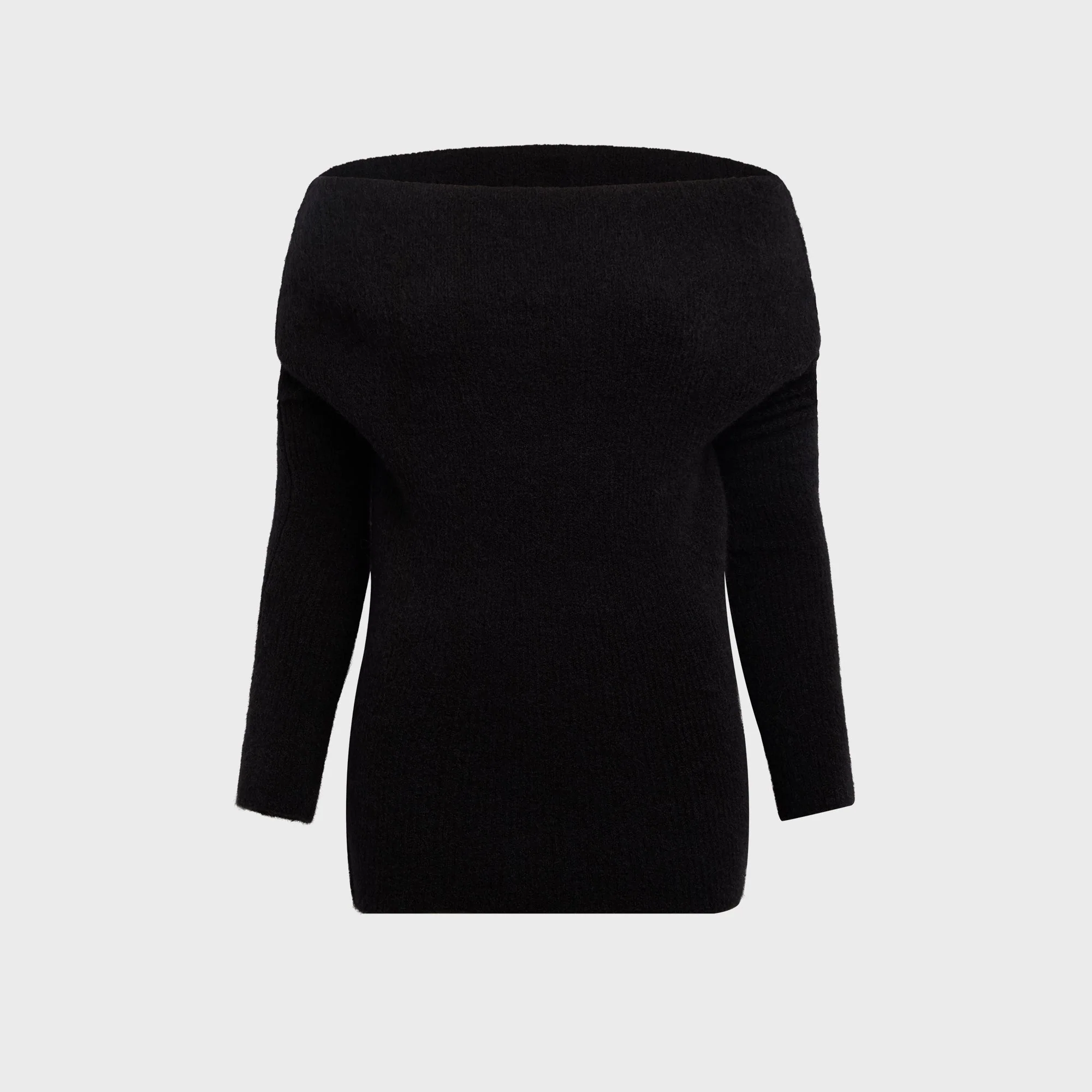 Rick Owens Long Sleeve Cowl Top - Black