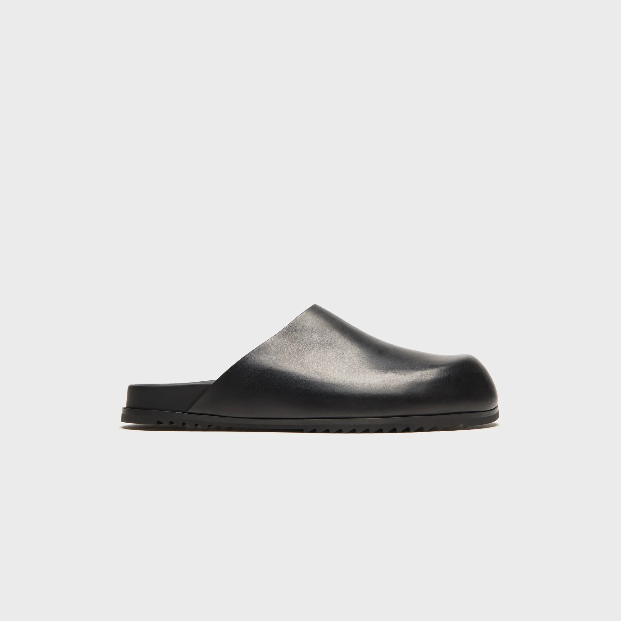 Rick Owens Black Temple Mule Granola Loafers - Pelle Black