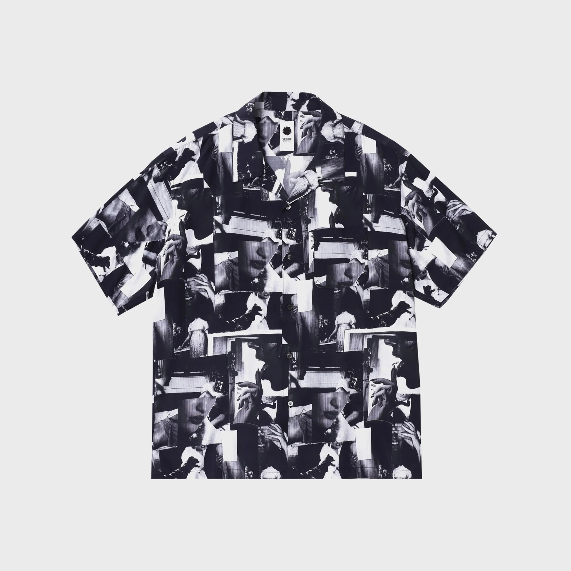 vowels Printed Still Shirt - Black