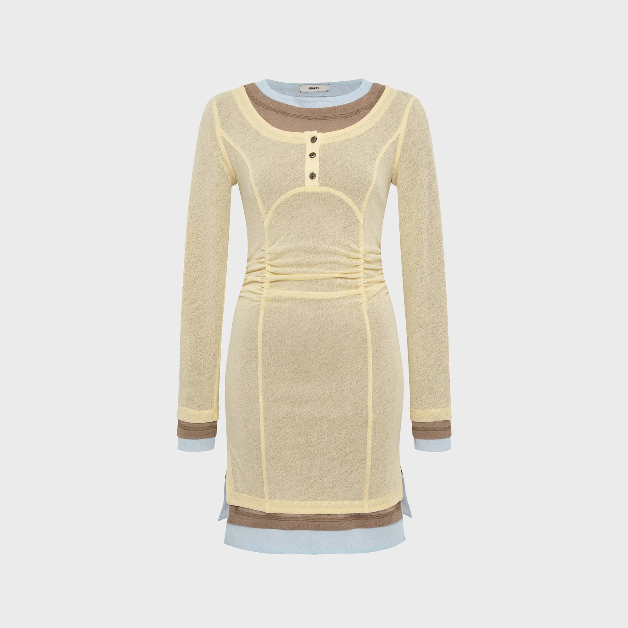 Siedres Lyna Contrast Layered Mesh Mini Dress - Multi