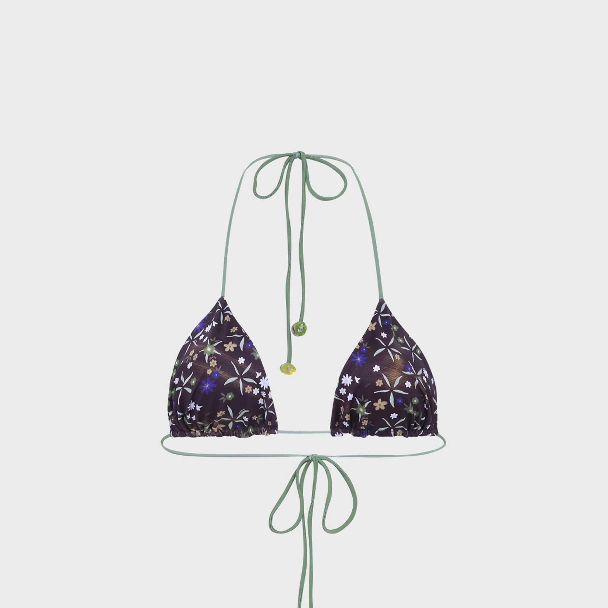 Siedres Juniper Printed Triangle Bikini Top - Multi