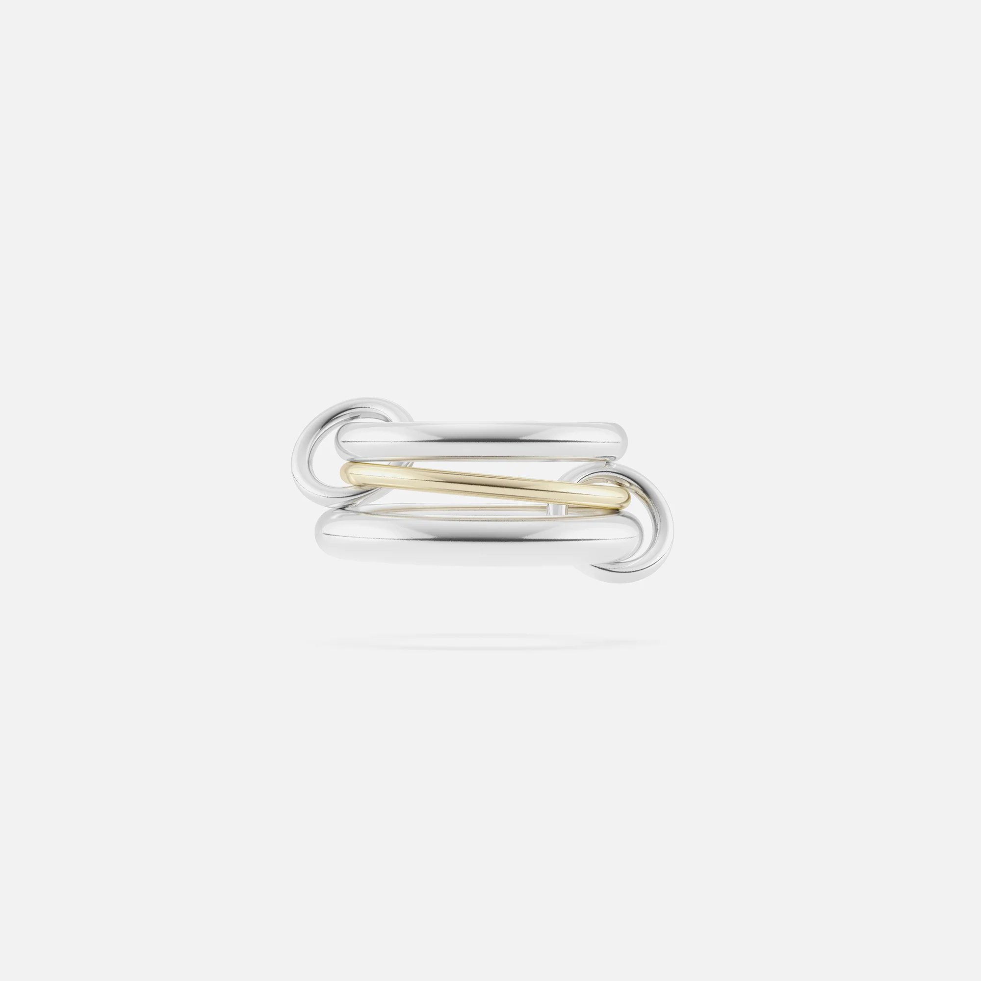 Spinelli Kilcollin Amaryllis 3 Link Ring - Silver / Yellow Gold