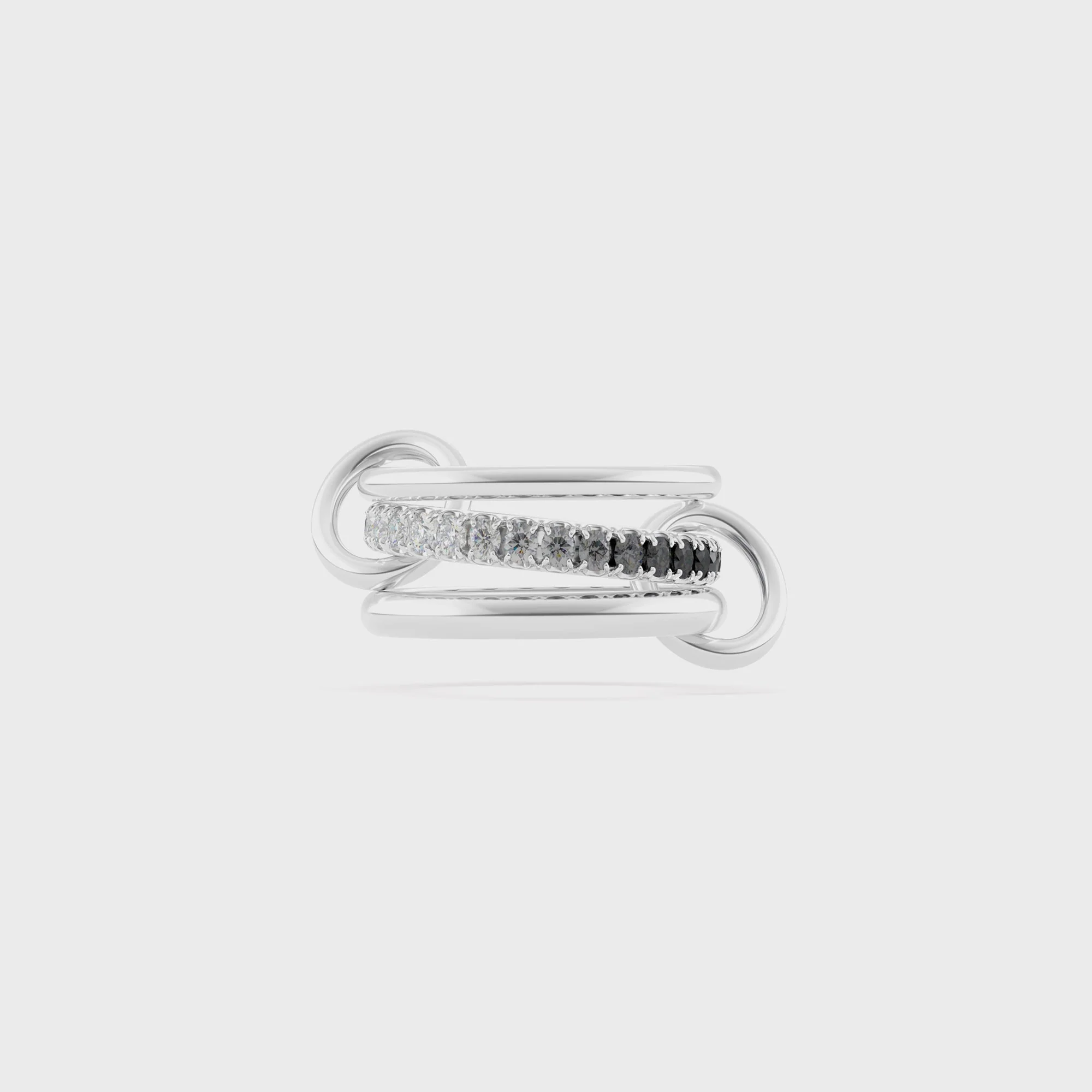 Spinelli Kilcollin Petunia Silver Ombre Ring Noir - Silver
