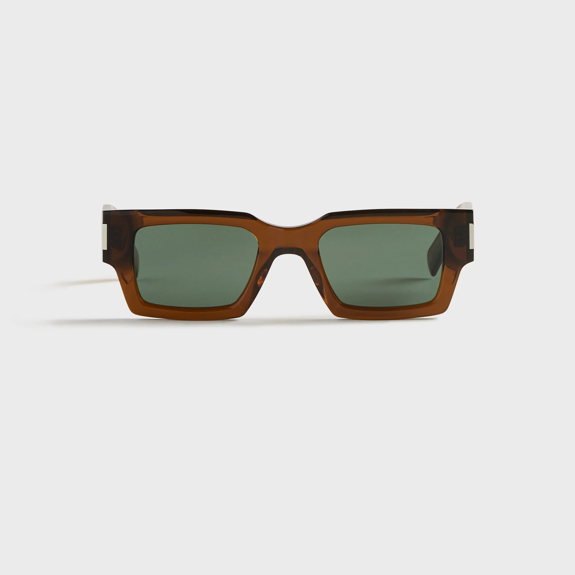 Saint Laurent SL 572 Resin Sunglasses - Brown / Green