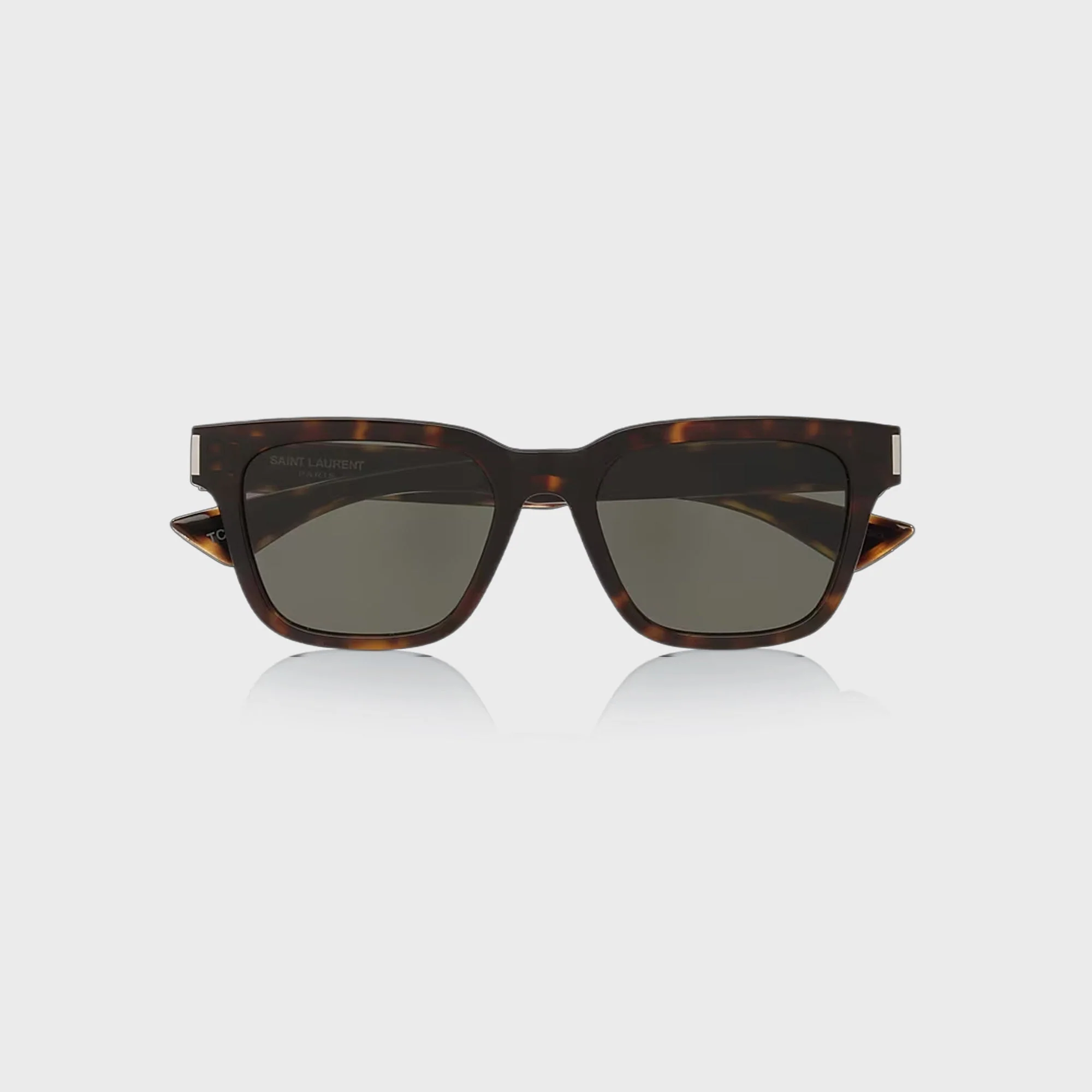 Saint Laurent Man Recycled Acetate Sunglasses - Havana / Grey