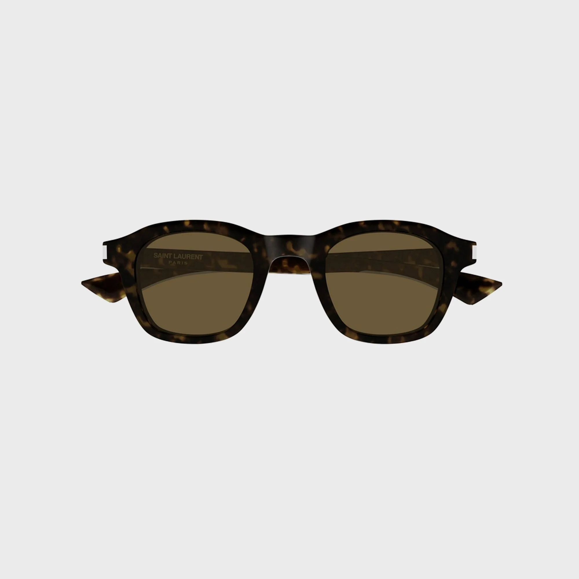 Saint Laurent Unisex Resin Sunglasses - Havana / Crystal / Brown