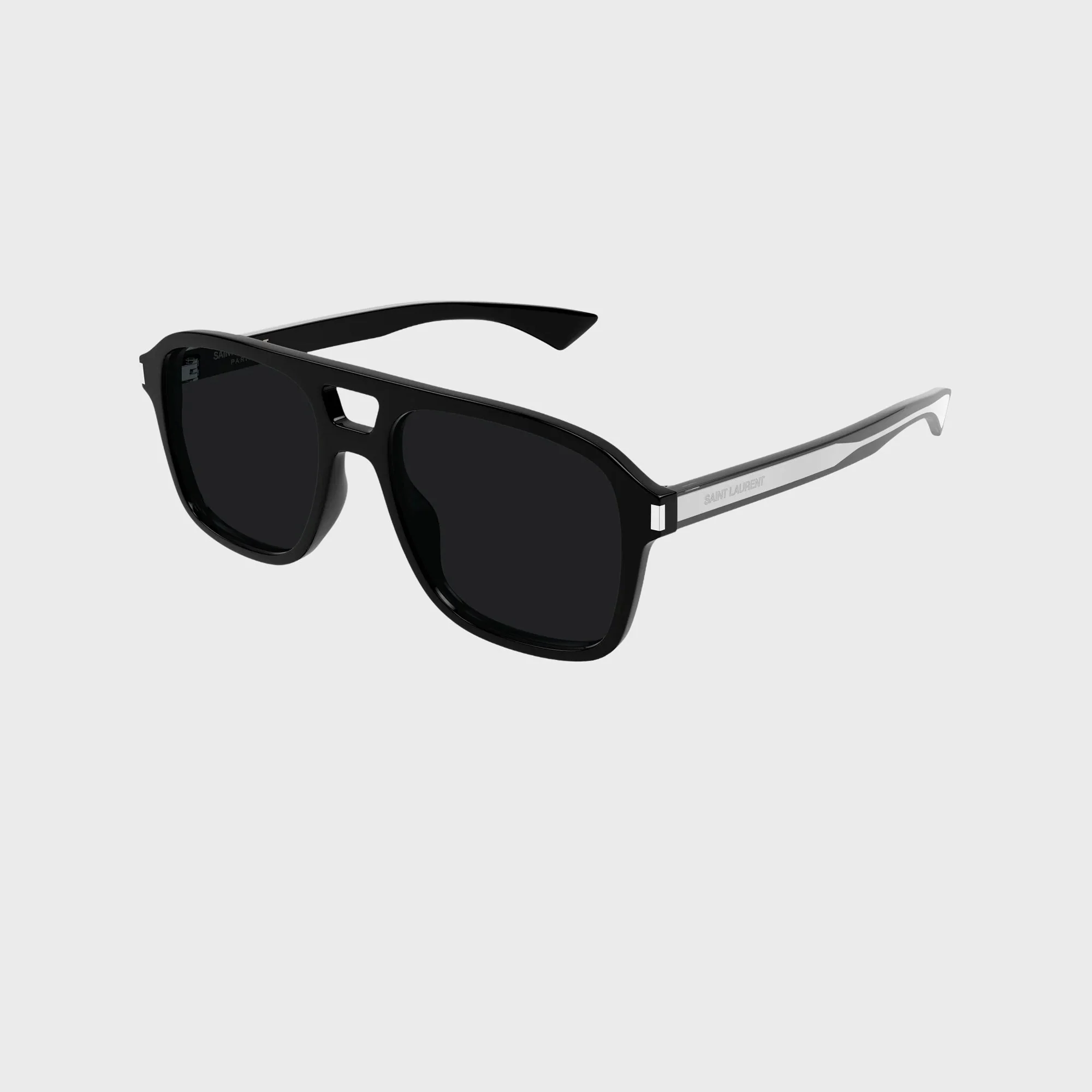 Saint Laurent Aviator Sunglasses - Black / Crystal