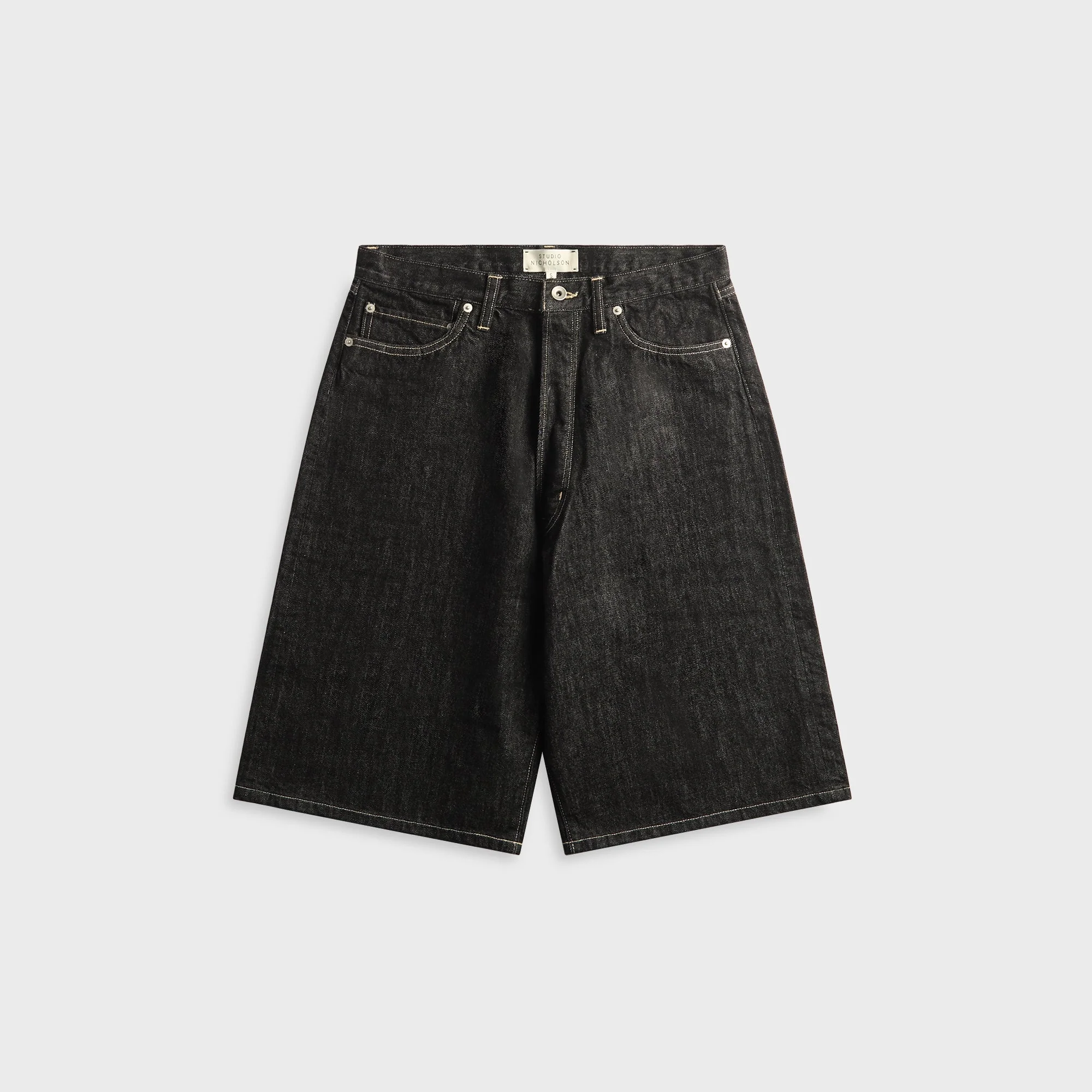 Studio Nicholson Marylebone Denim Short - Black / White Weft