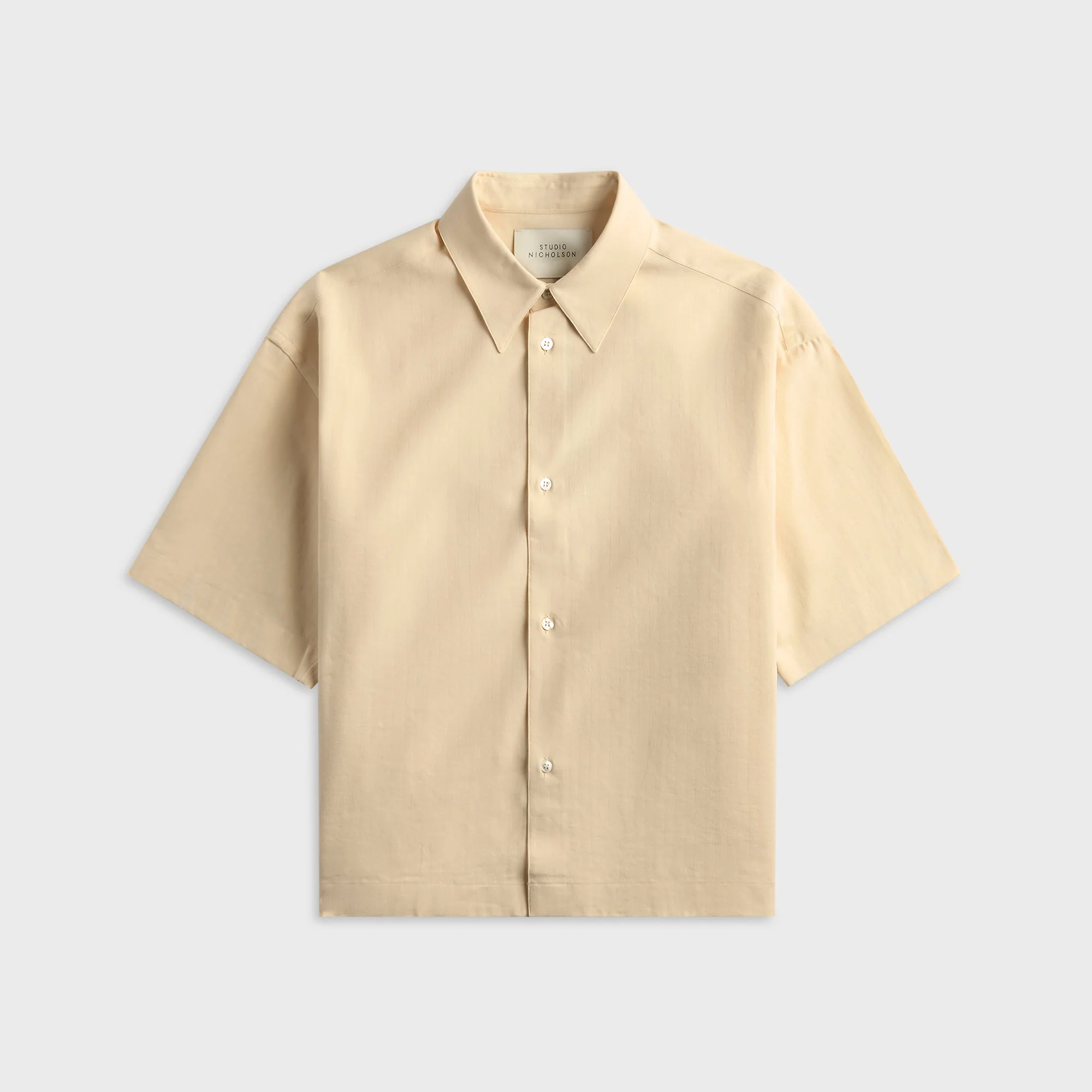 Studio Nicholson Sanko Short Sleeve Shirt - Antique White