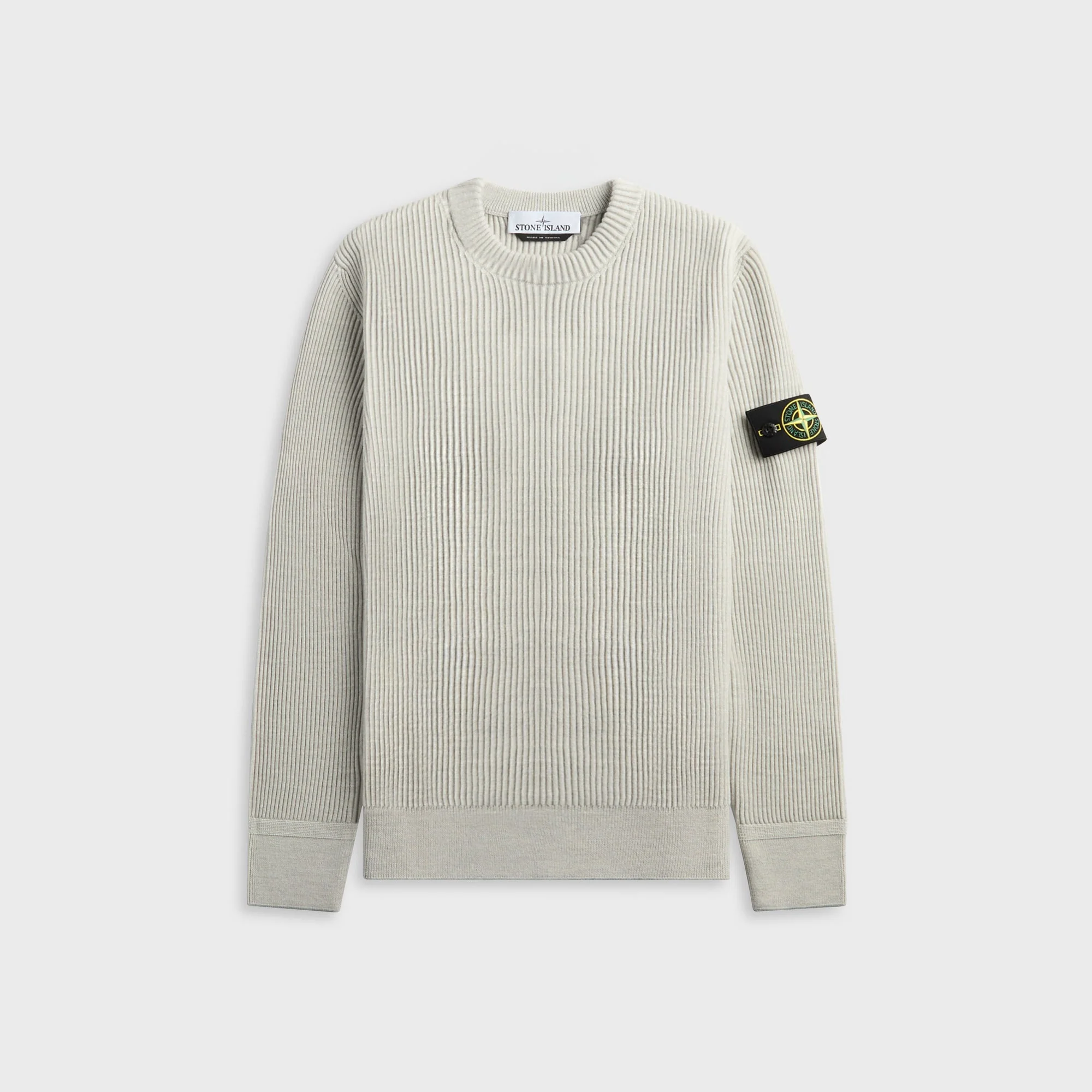 Stone Island Full Rib RWS Wool Crewneck - Sand Melange