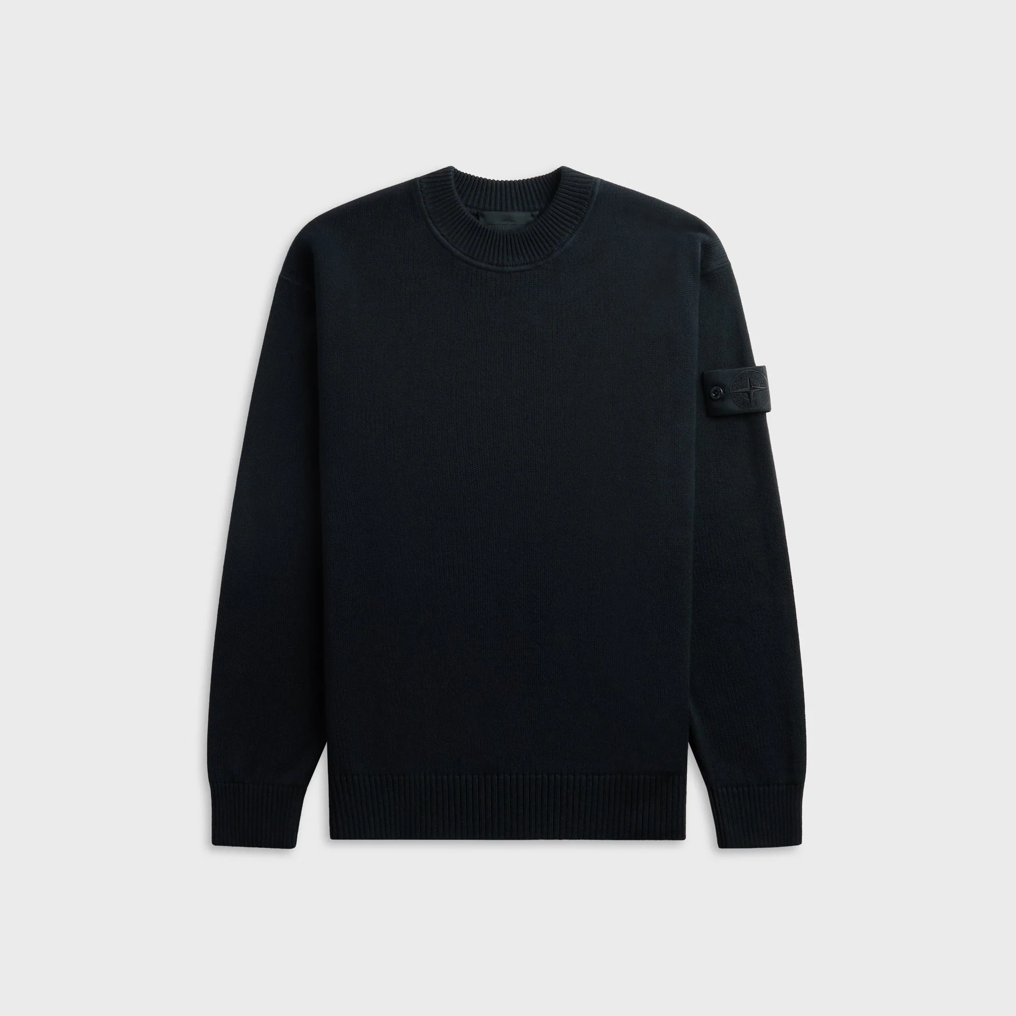 Stone Island Cotton Cashmere_S.I. Ghost Crewneck Jumper - Navy Blue
