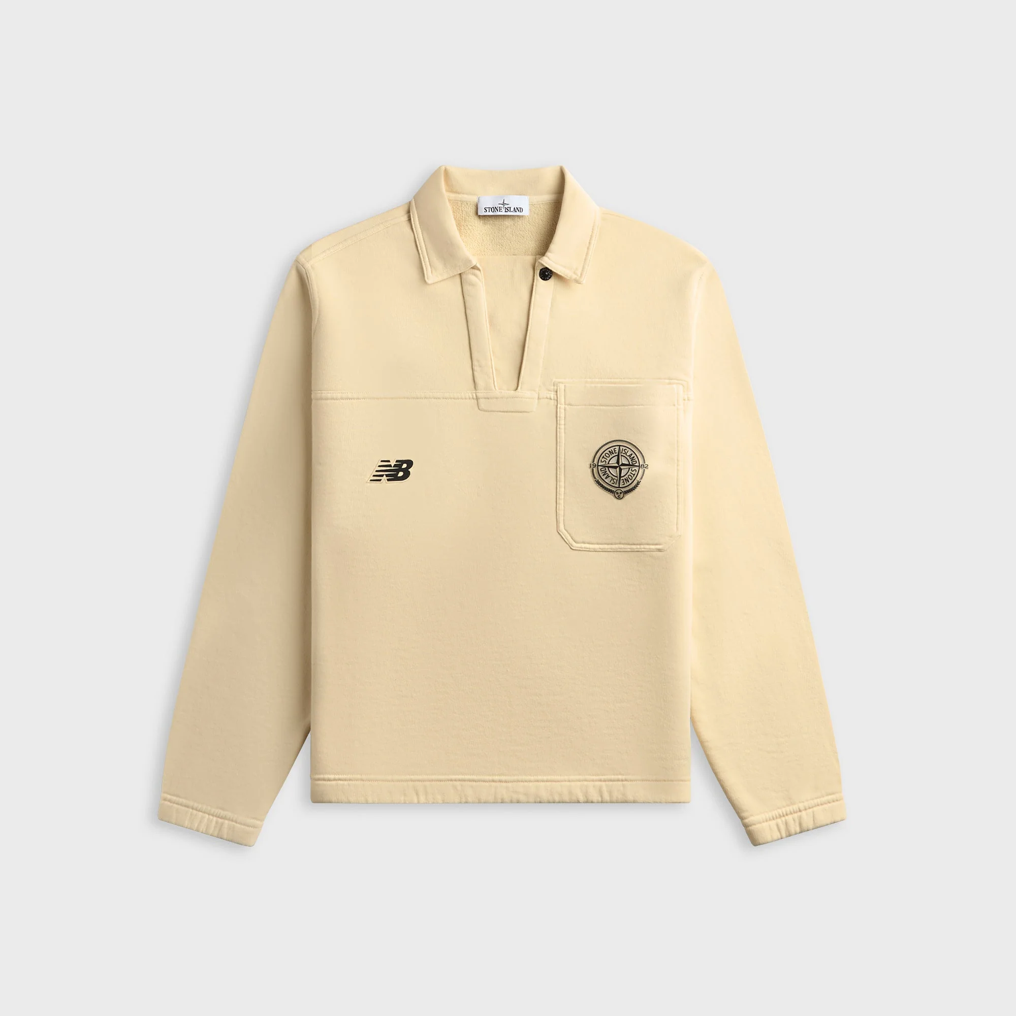 Stone Island x New Balance World Cup Long Sleeve Polo Sweatshirt - Ivory