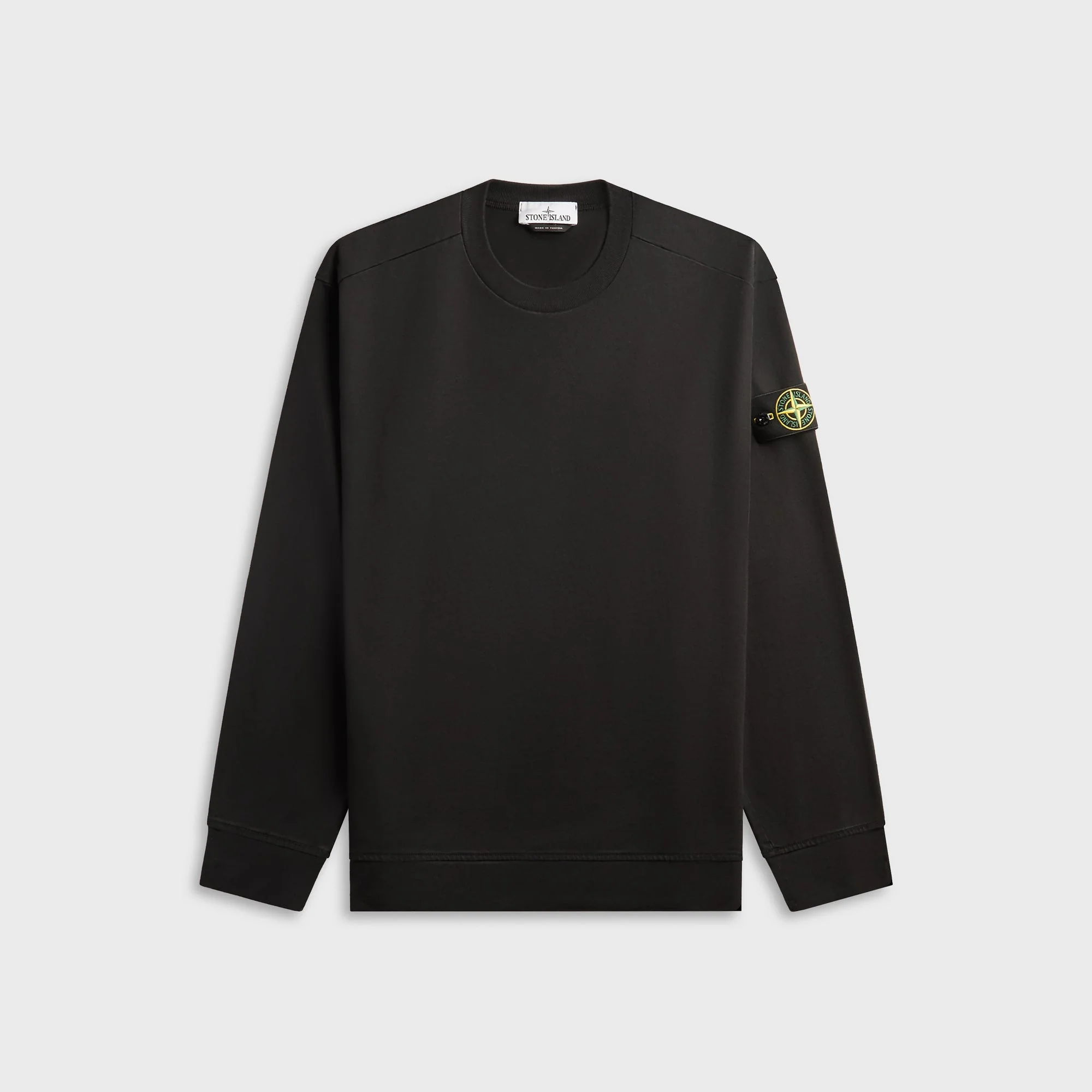 Stone Island Heavy Organic Cotton Crewneck Sweatshirt - Black