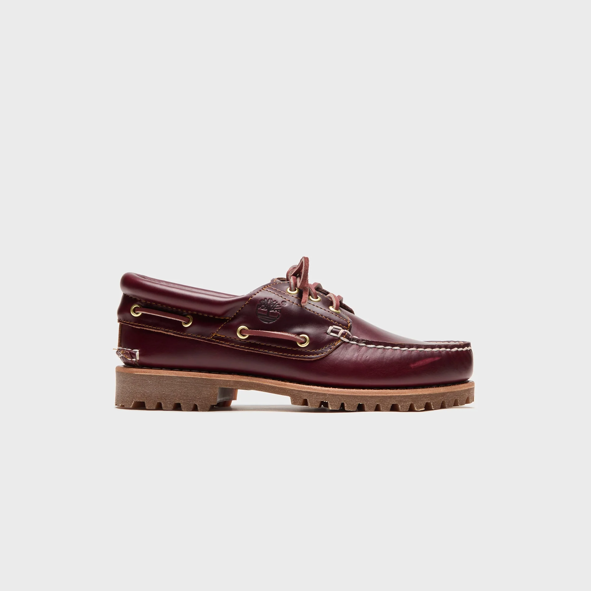 Timberland Authentic Three-Eye Lug Handsewn Boat Shoe - Burgundy