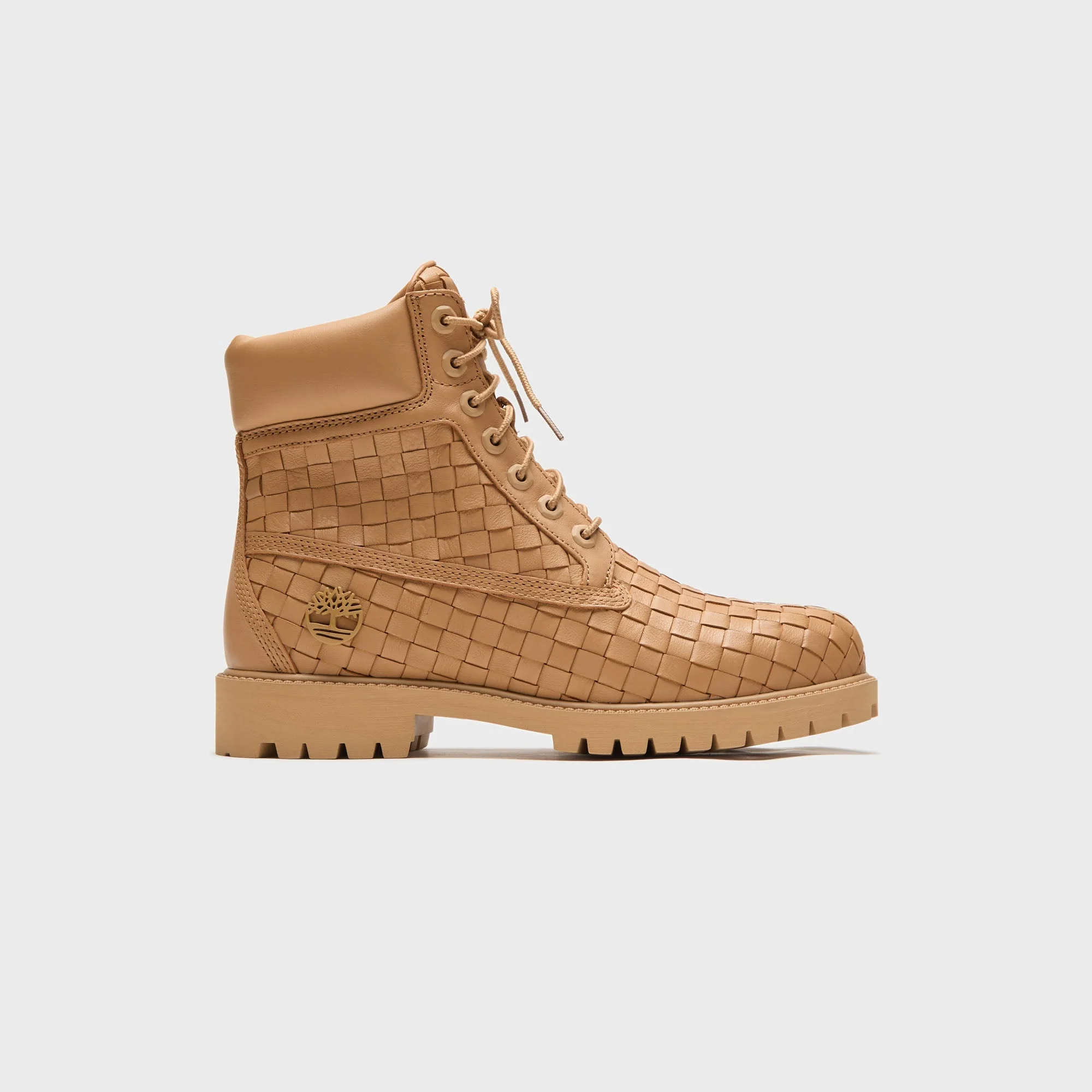 Timberland Textured Premium 6-Inch Boots - Beige Full Grain
