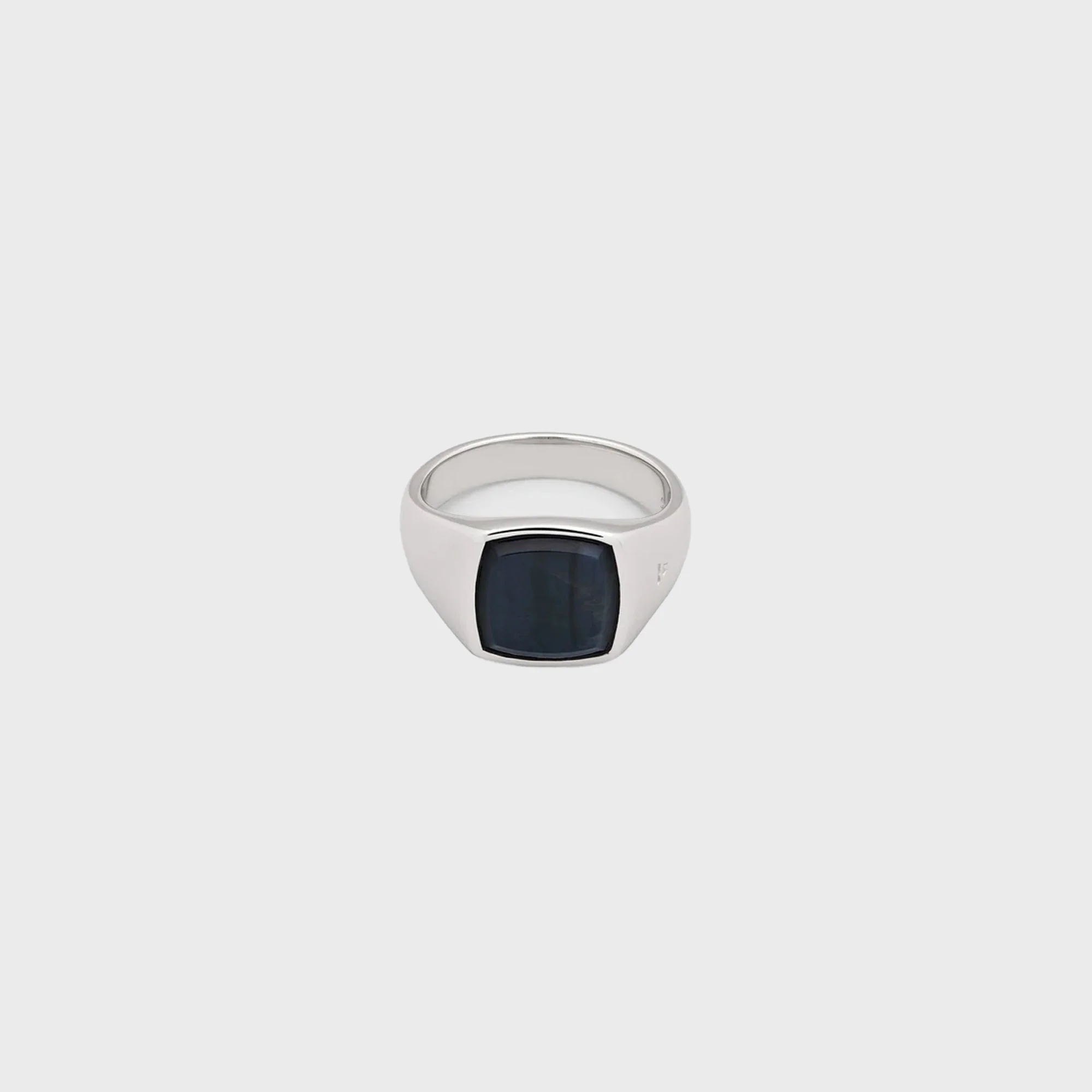 Tom Wood Kay Ring Blue Hawk Eye 58 - Silver